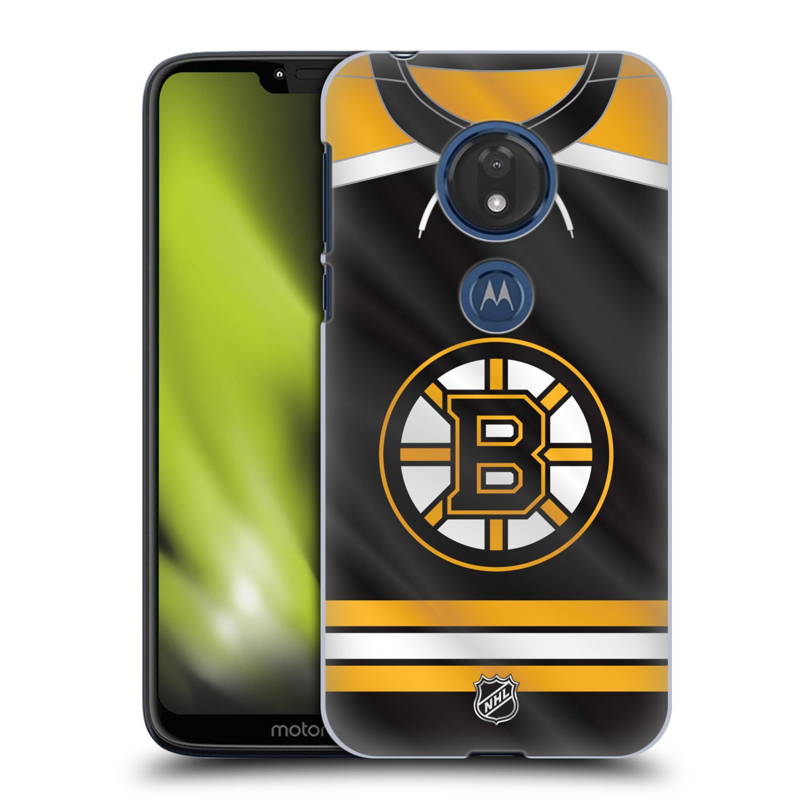 Pouzdro na mobil Motorola Moto G7 Play - HEAD CASE - Hokej NHL - Boston Bruins - Hokejový dres