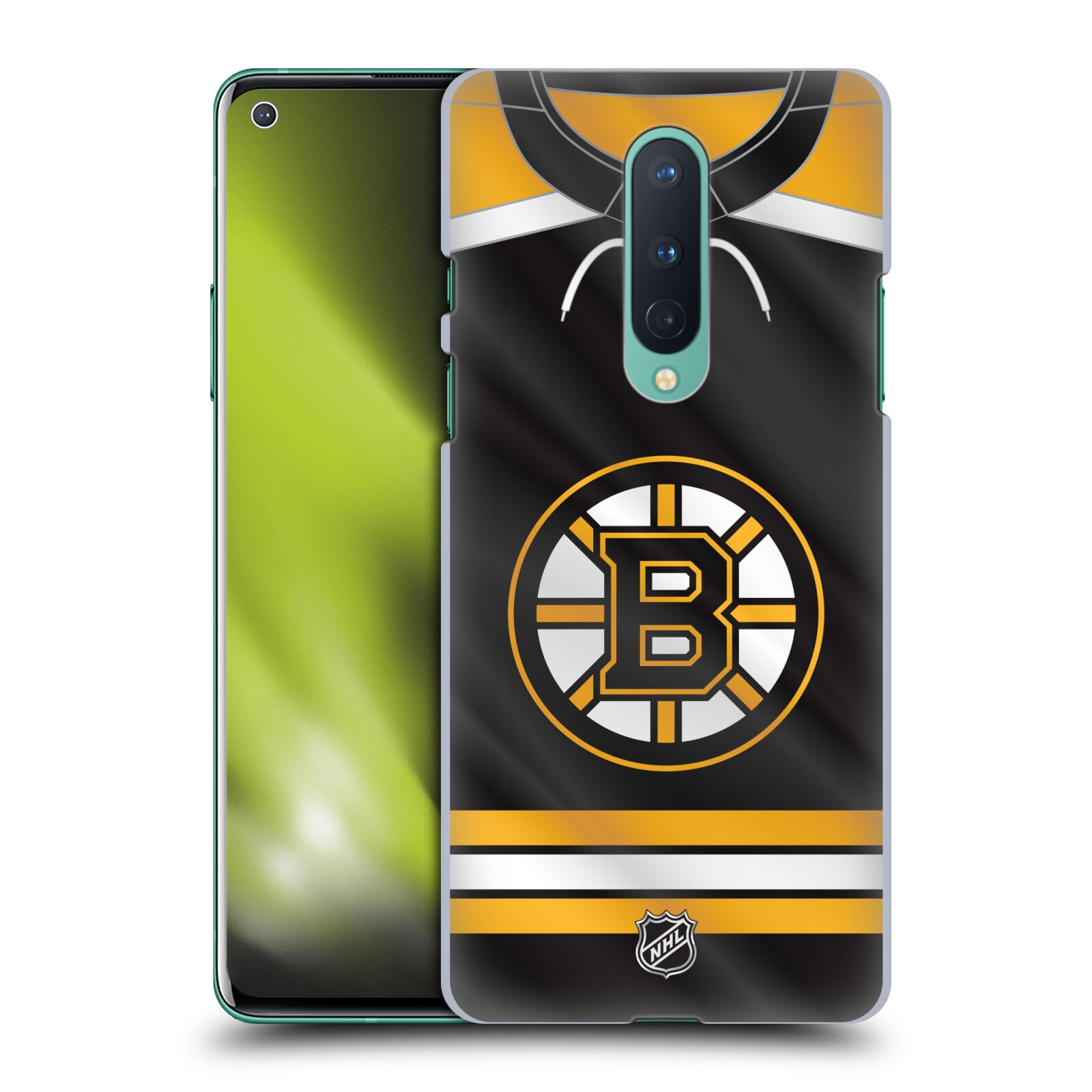 Pouzdro na mobil OnePlus 8 5G - HEAD CASE - Hokej NHL - Boston Bruins - Hokejový dres