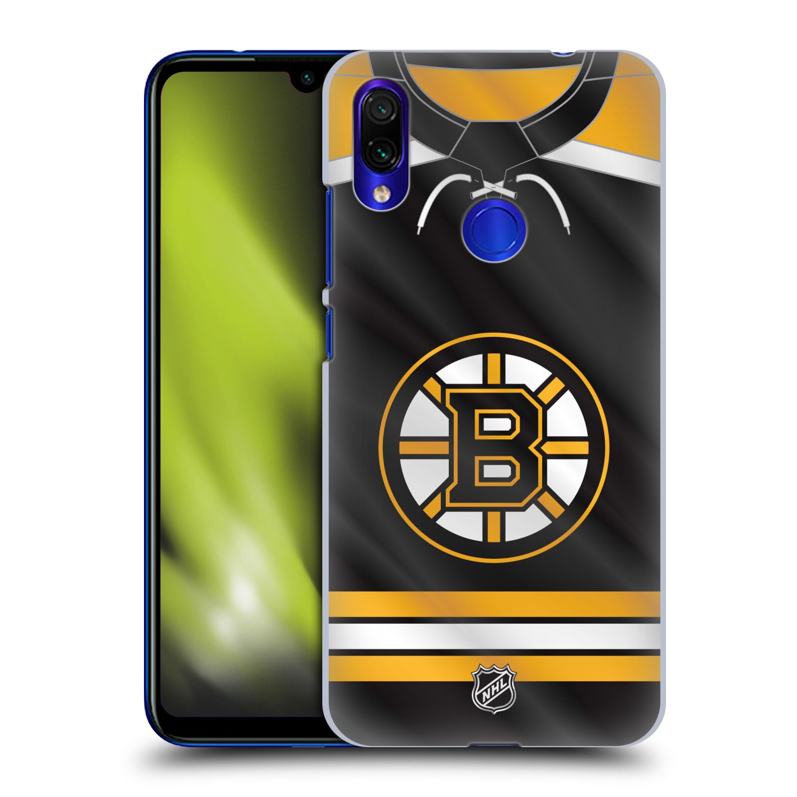 Pouzdro na mobil Xiaomi Redmi Note 7 - HEAD CASE - Hokej NHL - Boston Bruins - Hokejový dres