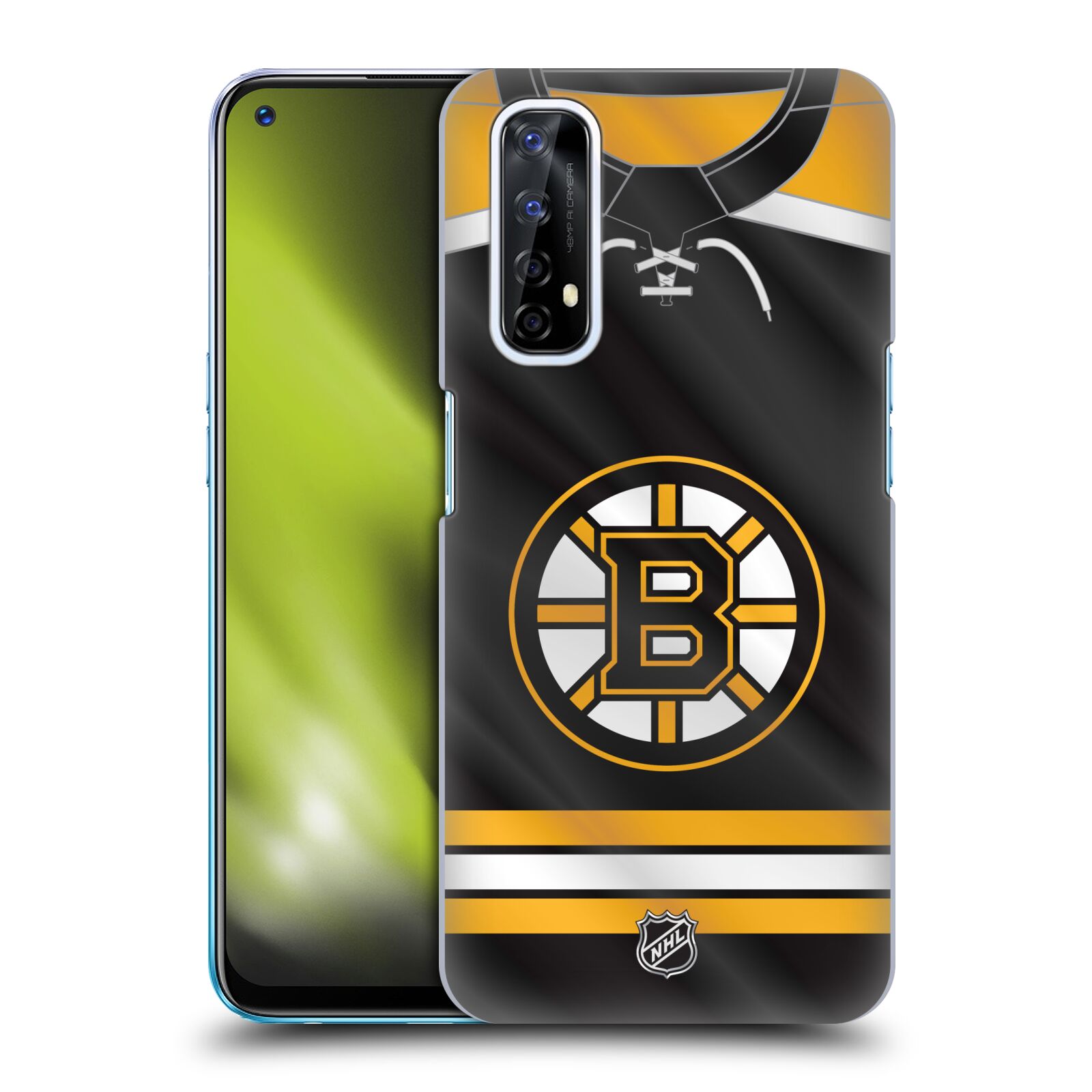 Pouzdro na mobil Realme 7 - HEAD CASE - Hokej NHL - Boston Bruins - Hokejový dres