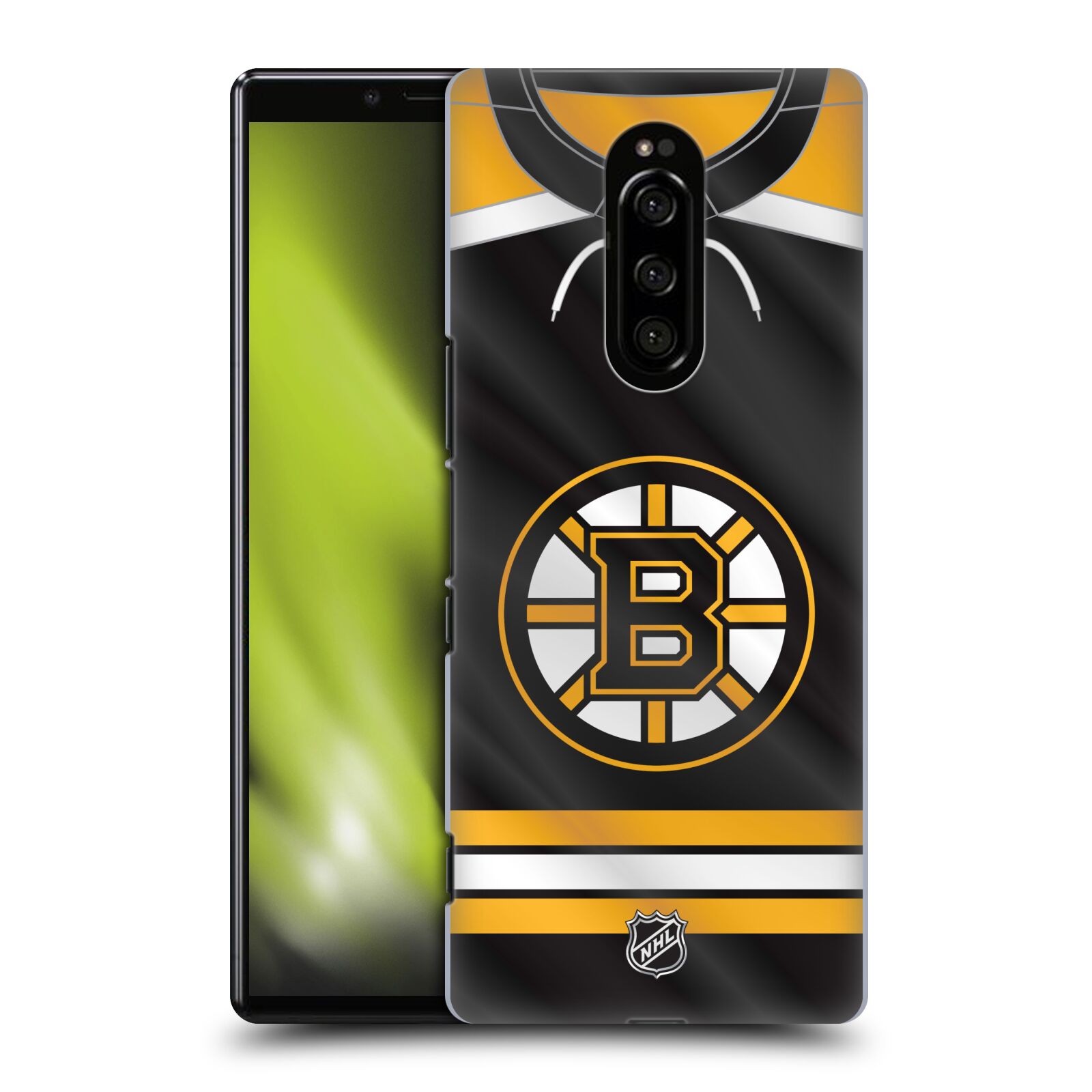 Pouzdro na mobil Sony Xperia 1 - HEAD CASE - Hokej NHL - Boston Bruins - Hokejový dres