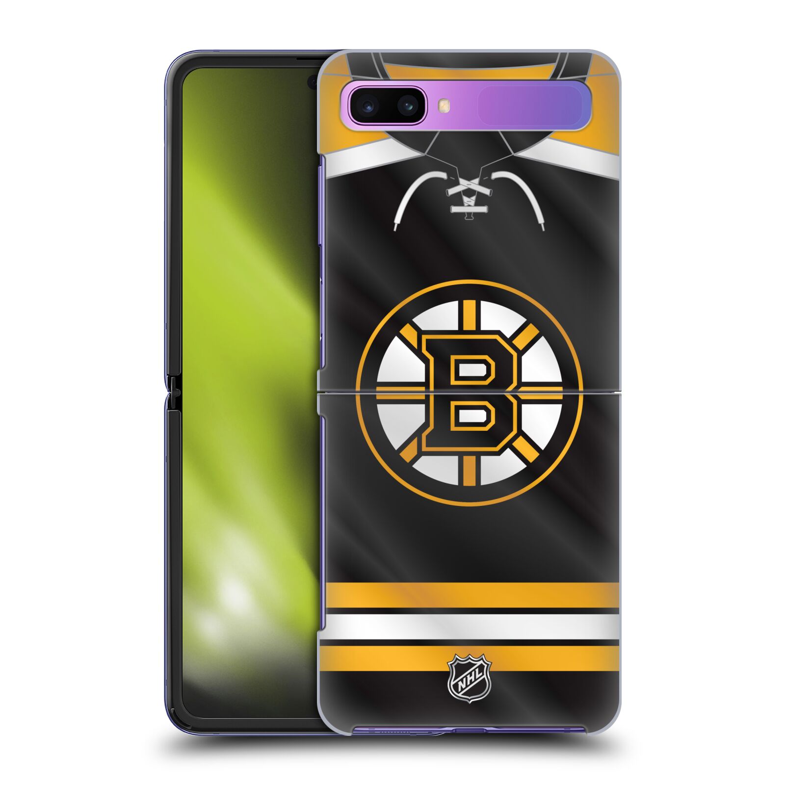 Pouzdro na mobil Samsung Galaxy Z Flip - HEAD CASE - Hokej NHL - Boston Bruins - Hokejový dres