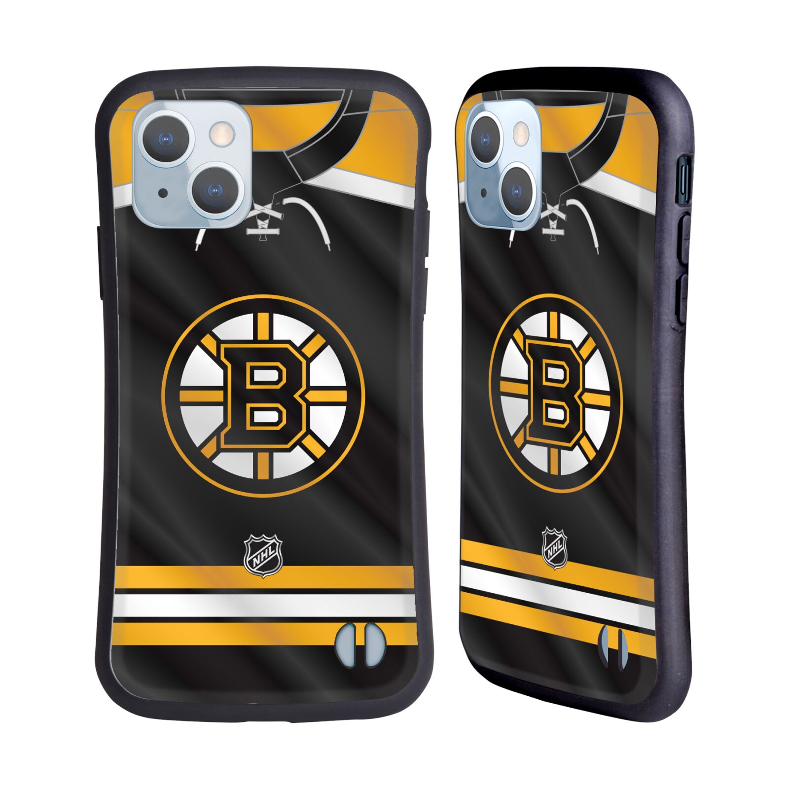 Odolný zadní obal pro mobil Apple iPhone 14 - HEAD CASE - NHL - Boston Bruins znak na dresu
