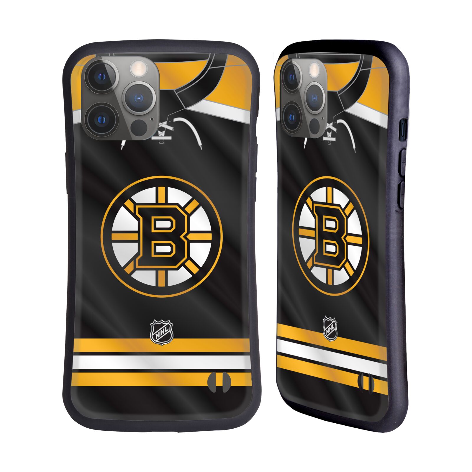 Odolný zadní obal pro mobil Apple iPhone 14 PRO MAX - HEAD CASE - NHL - Boston Bruins znak na dresu