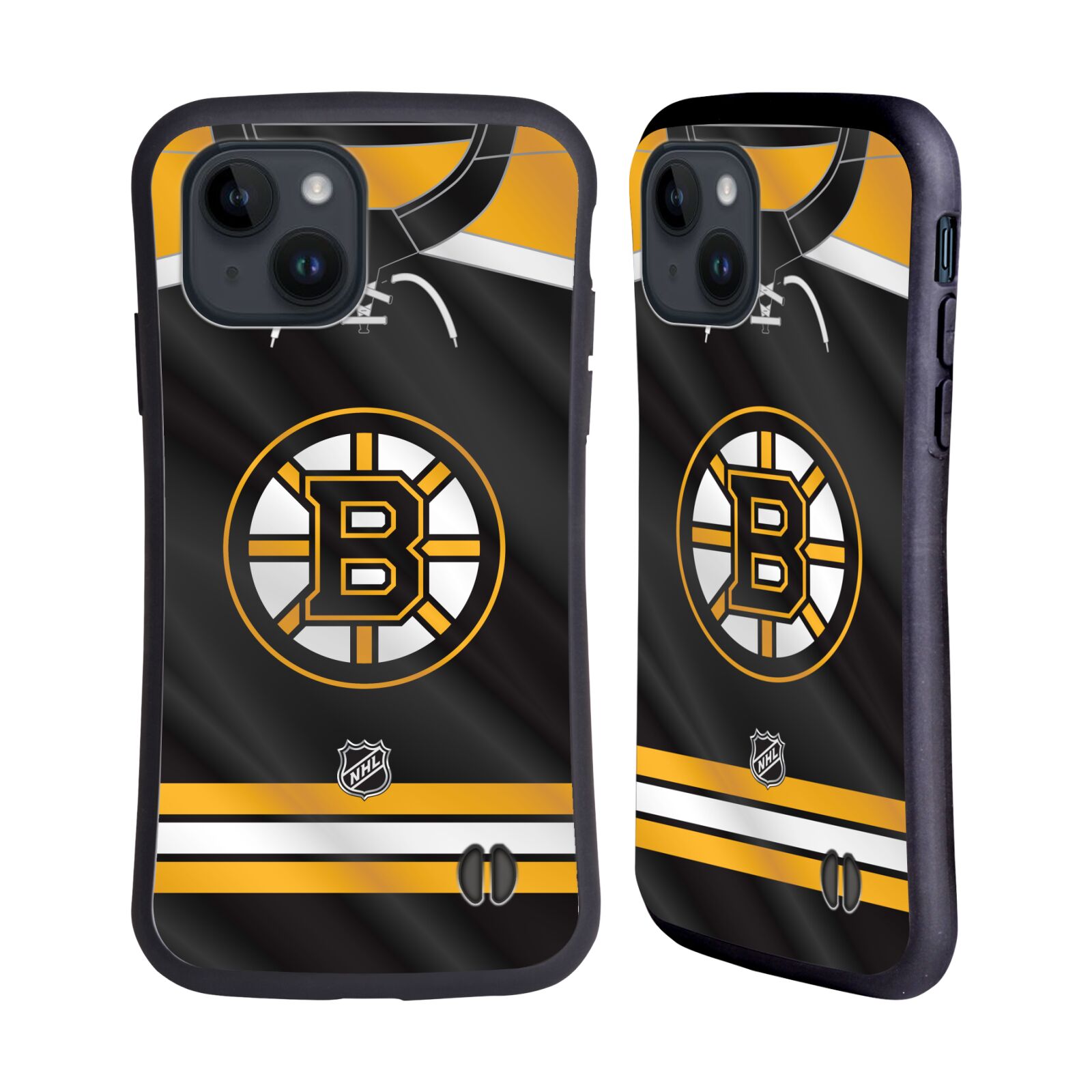Obal na mobil Apple iPhone 15 - HEAD CASE - NHL - Boston Bruins znak na dresu