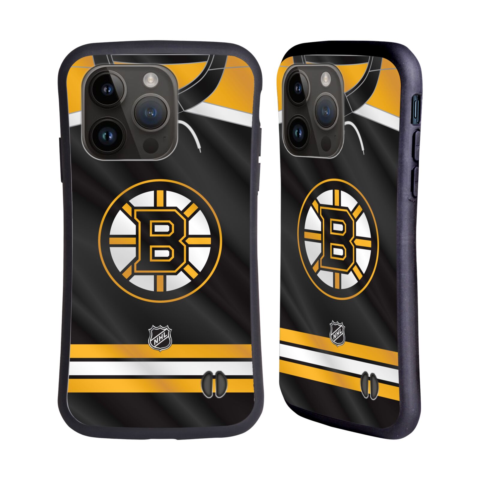 Obal na mobil Apple iPhone 15 PRO - HEAD CASE - NHL - Boston Bruins znak na dresu