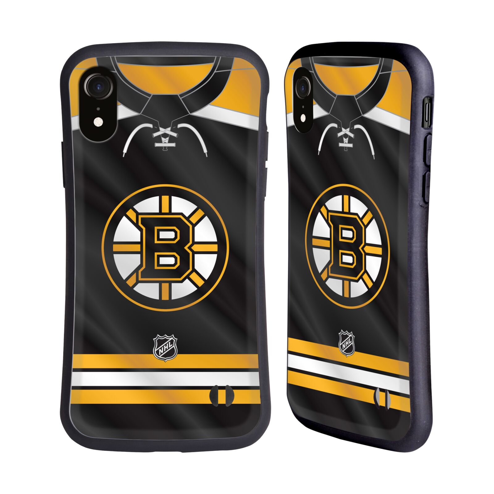 Obal na mobil Apple iPhone XR - HEAD CASE - NHL - Boston Bruins znak na dresu