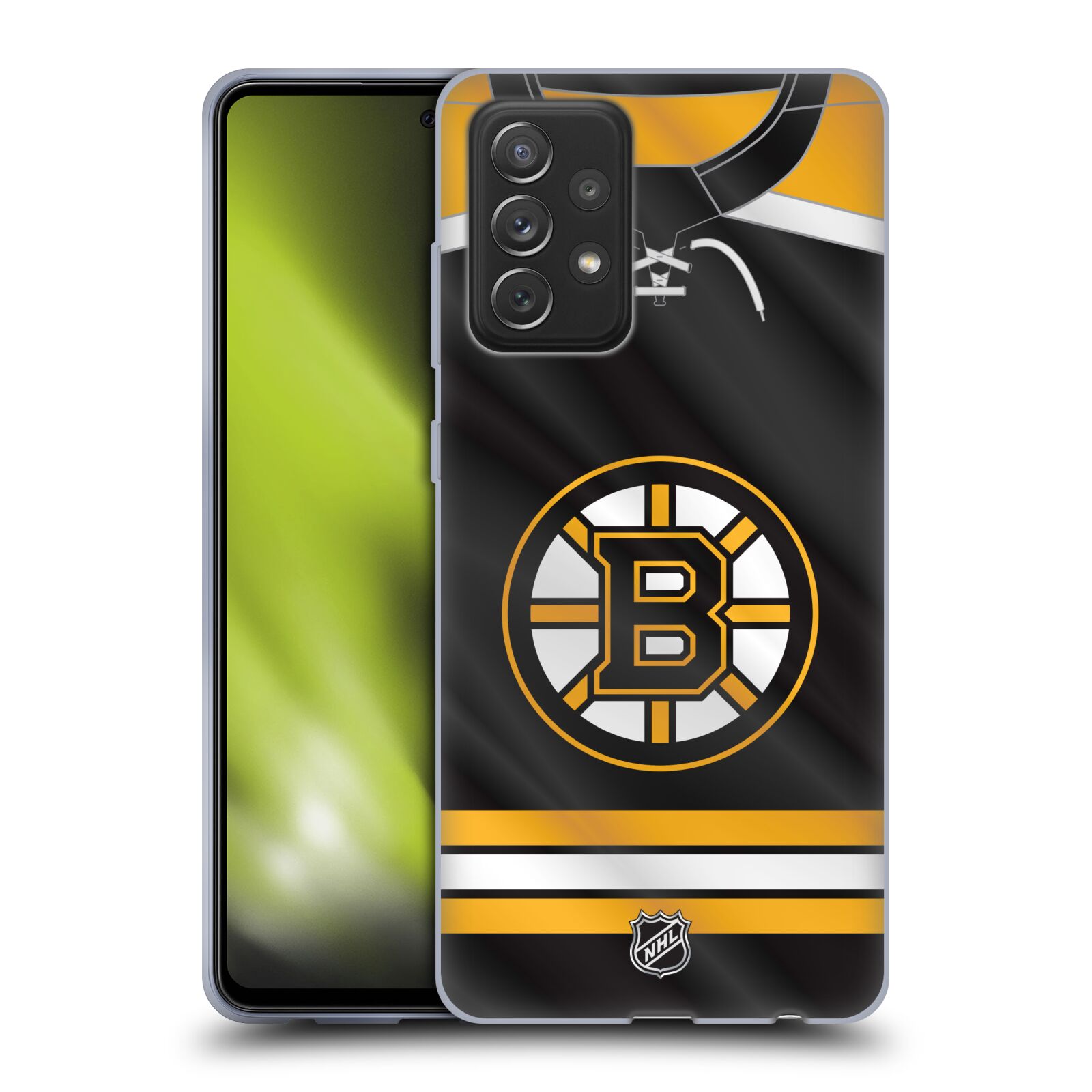 Pouzdro na mobil Samsung Galaxy A72 / A72 5G - HEAD CASE - Hokej NHL - Boston Bruins - Hokejový dres