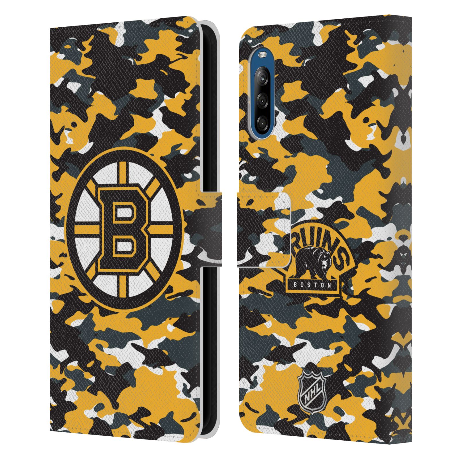 Pouzdro pro mobil Sony Xperia L4 - HEAD CASE - NHL - Boston Bruins - kamufláž
