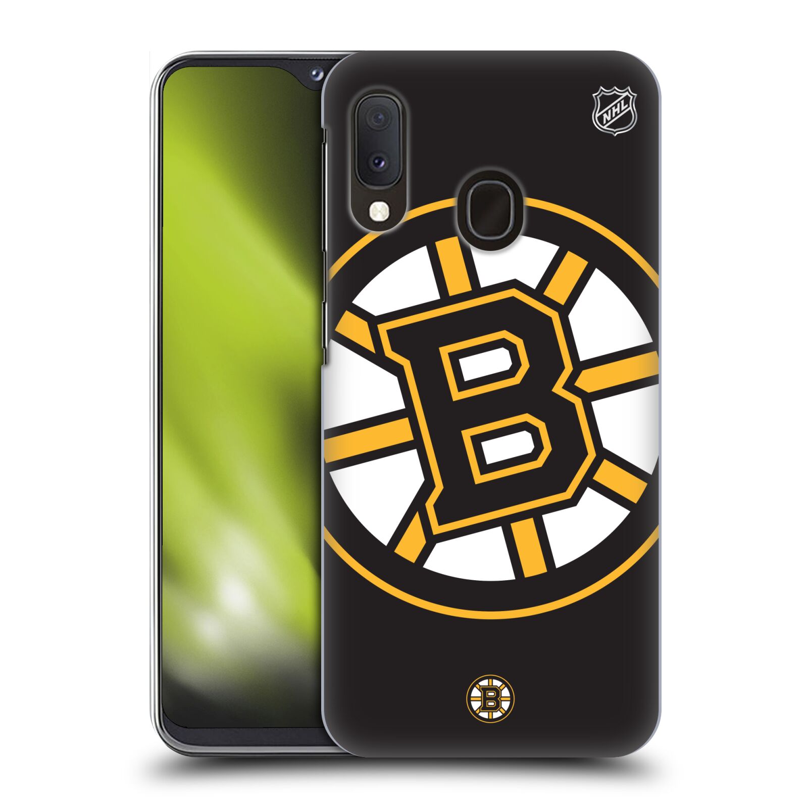 Pouzdro na mobil Samsung Galaxy A20e - HEAD CASE - Hokej NHL - Boston Bruins - velký znak
