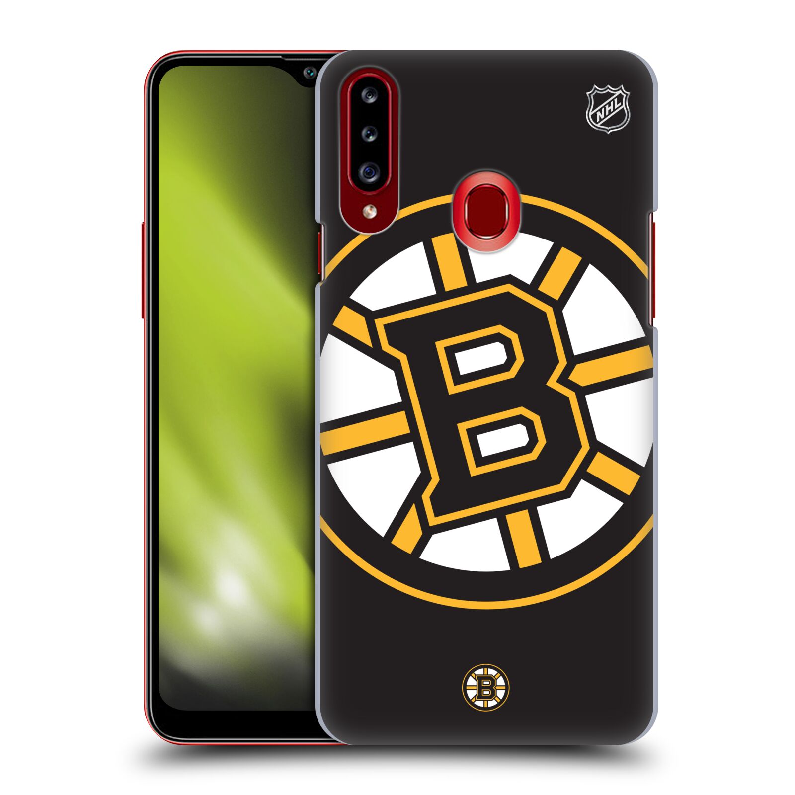 Pouzdro na mobil Samsung Galaxy A20s - HEAD CASE - Hokej NHL - Boston Bruins - velký znak
