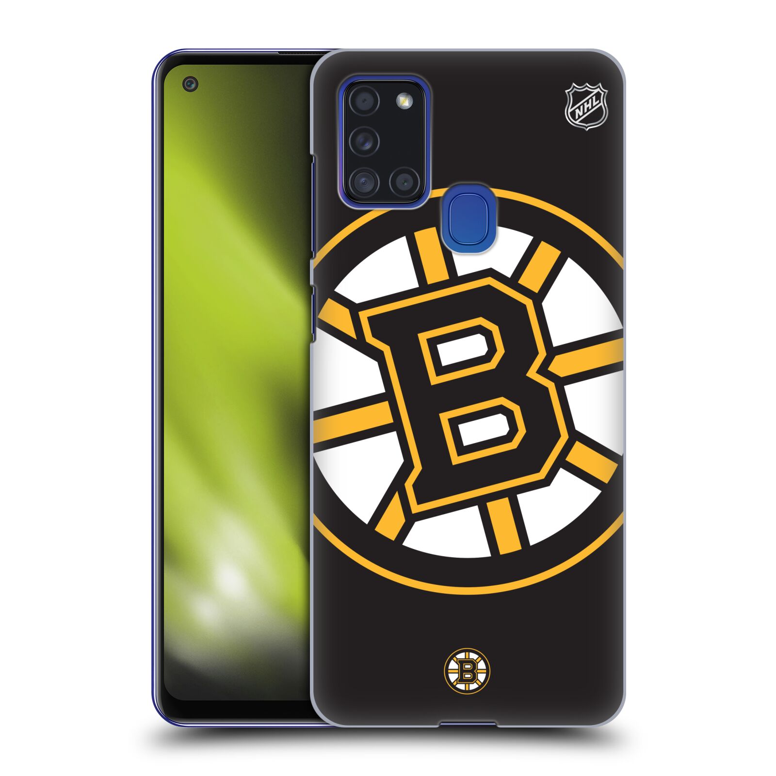 Pouzdro na mobil Samsung Galaxy A21s - HEAD CASE - Hokej NHL - Boston Bruins - velký znak