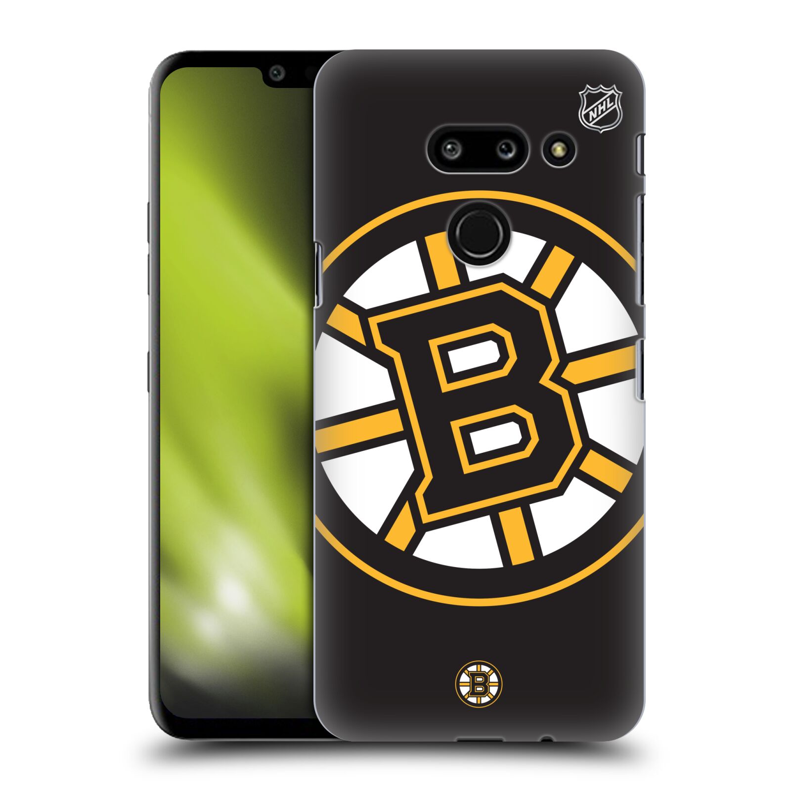 Pouzdro na mobil LG G8 ThinQ - HEAD CASE - Hokej NHL - Boston Bruins - velký znak