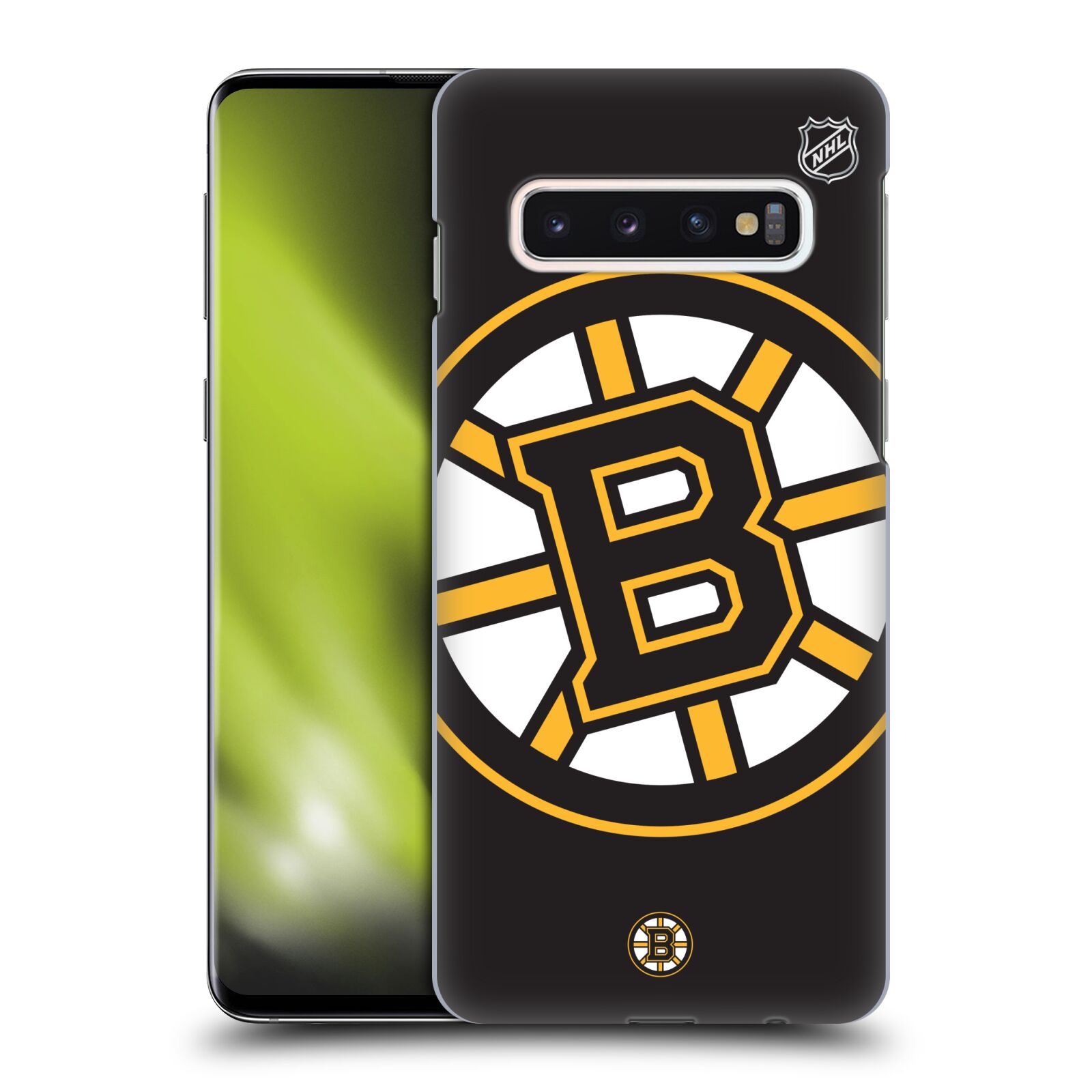 Pouzdro na mobil Samsung Galaxy S10 - HEAD CASE - Hokej NHL - Boston Bruins - velký znak