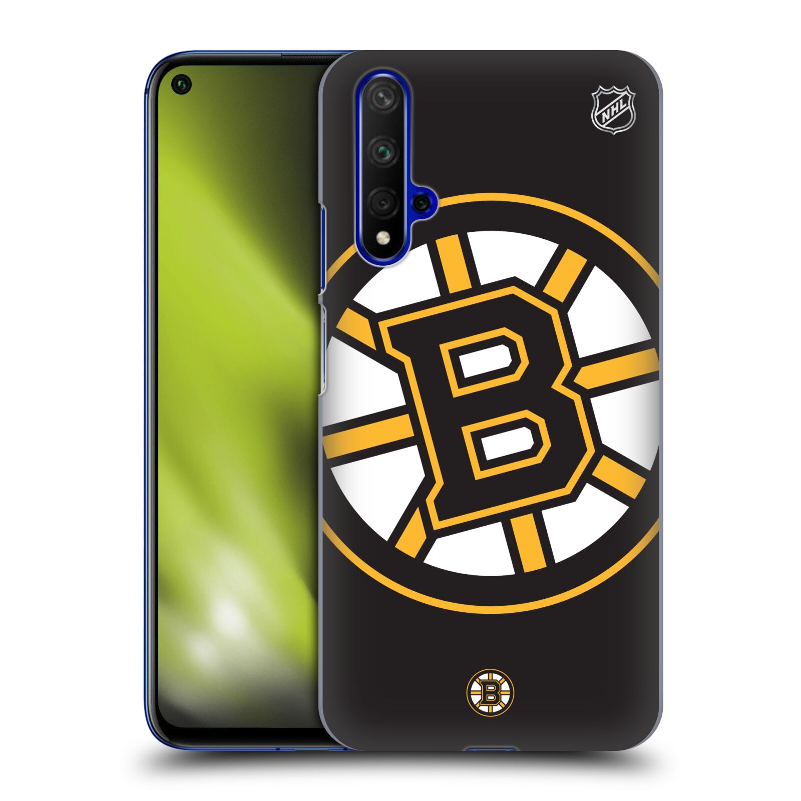 Pouzdro na mobil HONOR 20 - HEAD CASE - Hokej NHL - Boston Bruins - velký znak