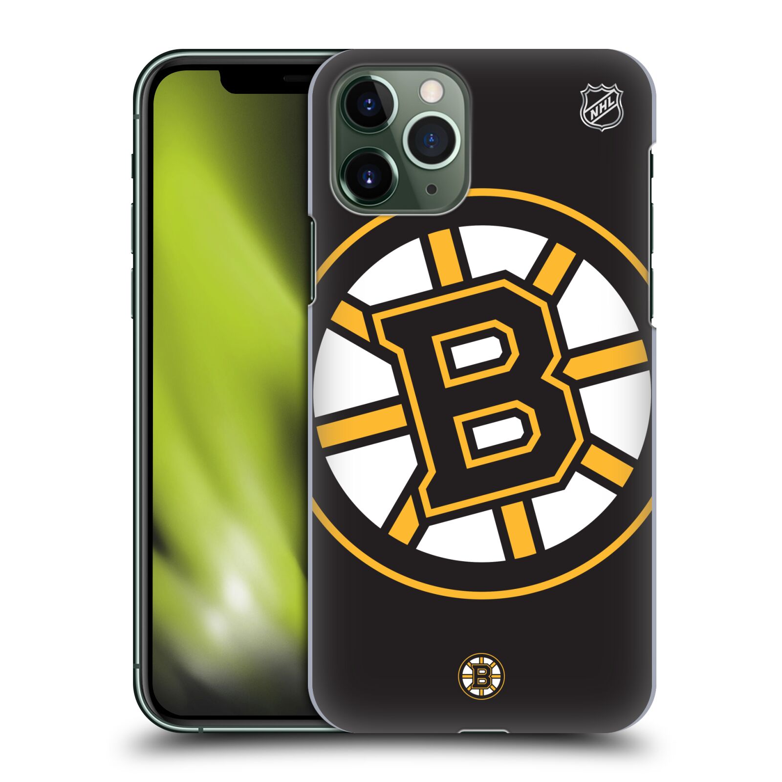 Pouzdro na mobil Apple Iphone 11 PRO - HEAD CASE - Hokej NHL - Boston Bruins - velký znak