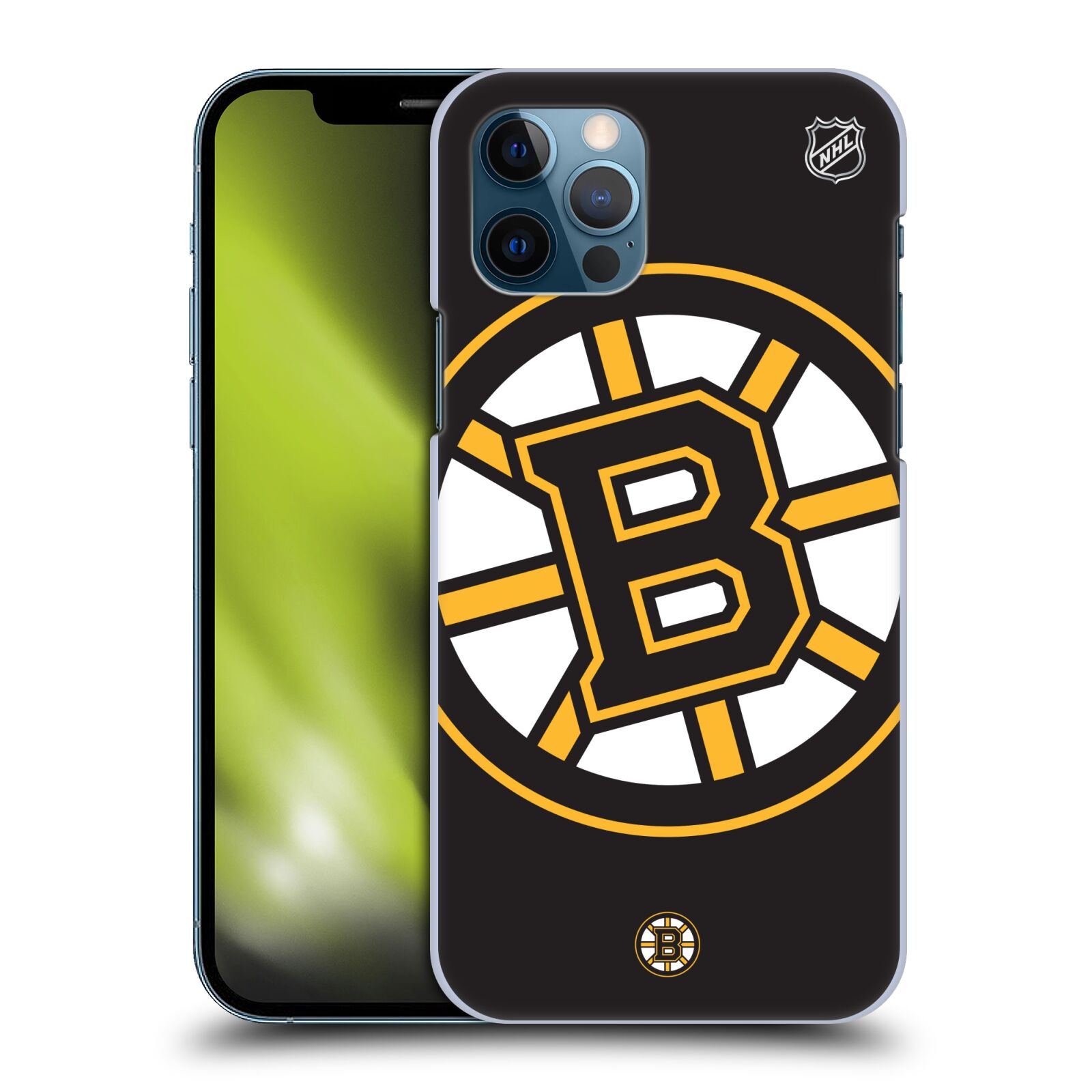 Pouzdro na mobil Apple Iphone 12 / 12 PRO - HEAD CASE - Hokej NHL - Boston Bruins - velký znak