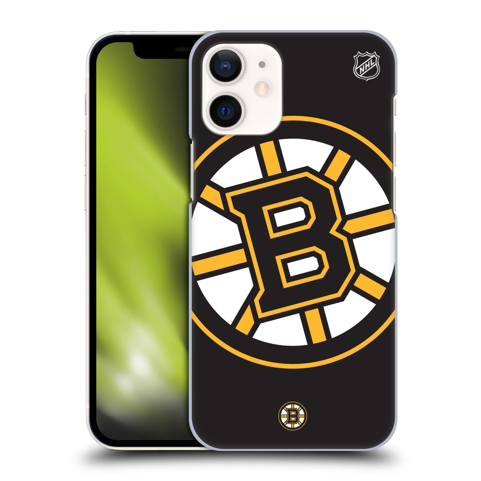 Pouzdro na mobil Apple Iphone 12 MINI - HEAD CASE - Hokej NHL - Boston Bruins - velký znak
