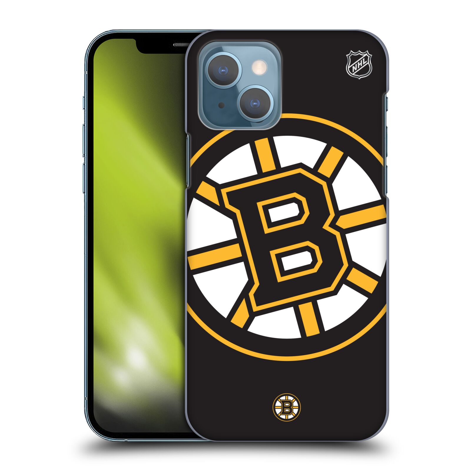 Pouzdro na mobil Apple Iphone 13 - HEAD CASE - Hokej NHL - Boston Bruins - velký znak