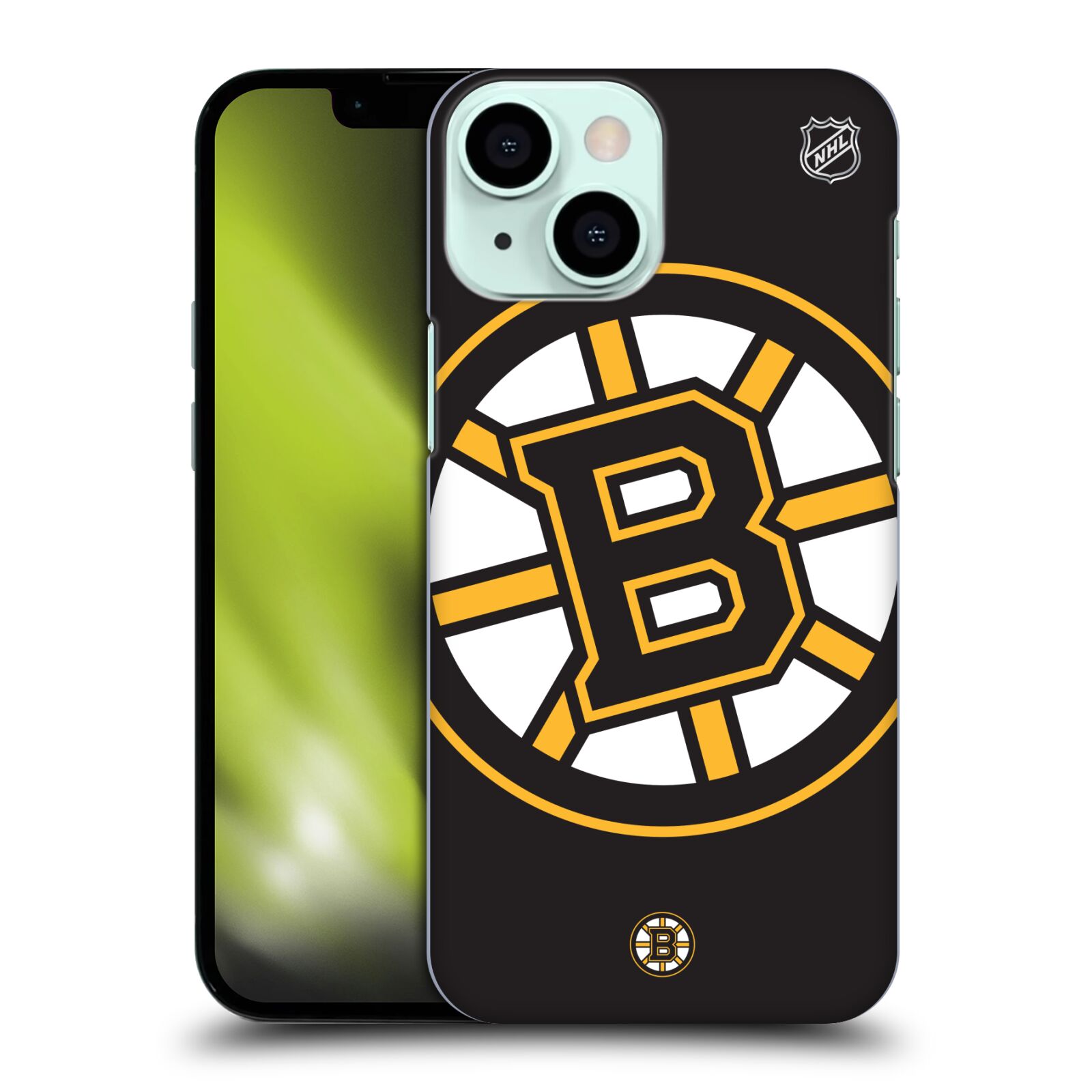 Pouzdro na mobil Apple Iphone 13 MINI - HEAD CASE - Hokej NHL - Boston Bruins - velký znak