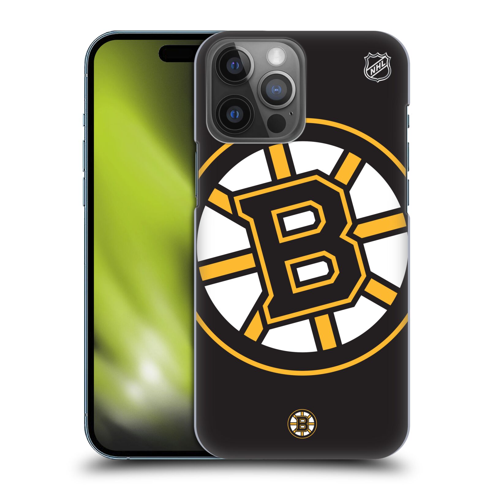 Pouzdro na mobil Apple Iphone 14 PRO MAX - HEAD CASE - Hokej NHL - Boston Bruins - velký znak