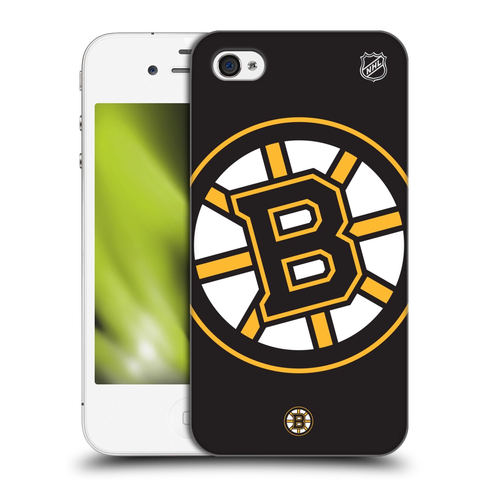 Pouzdro na mobil Apple Iphone 4/4S - HEAD CASE - Hokej NHL - Boston Bruins - velký znak