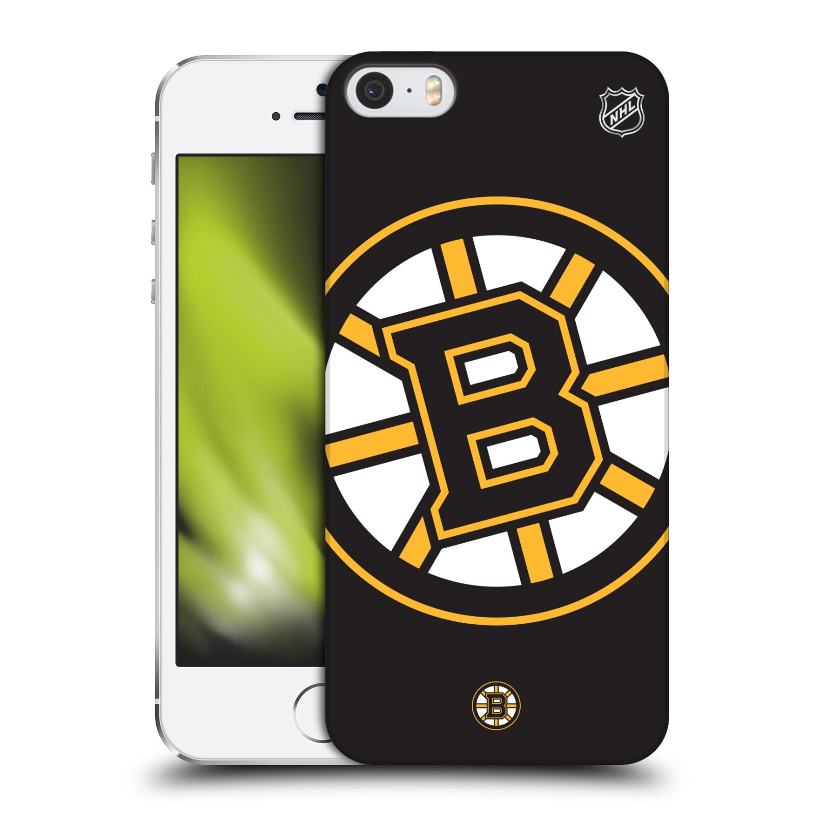 Pouzdro na mobil Apple Iphone SE - HEAD CASE - Hokej NHL - Boston Bruins - velký znak