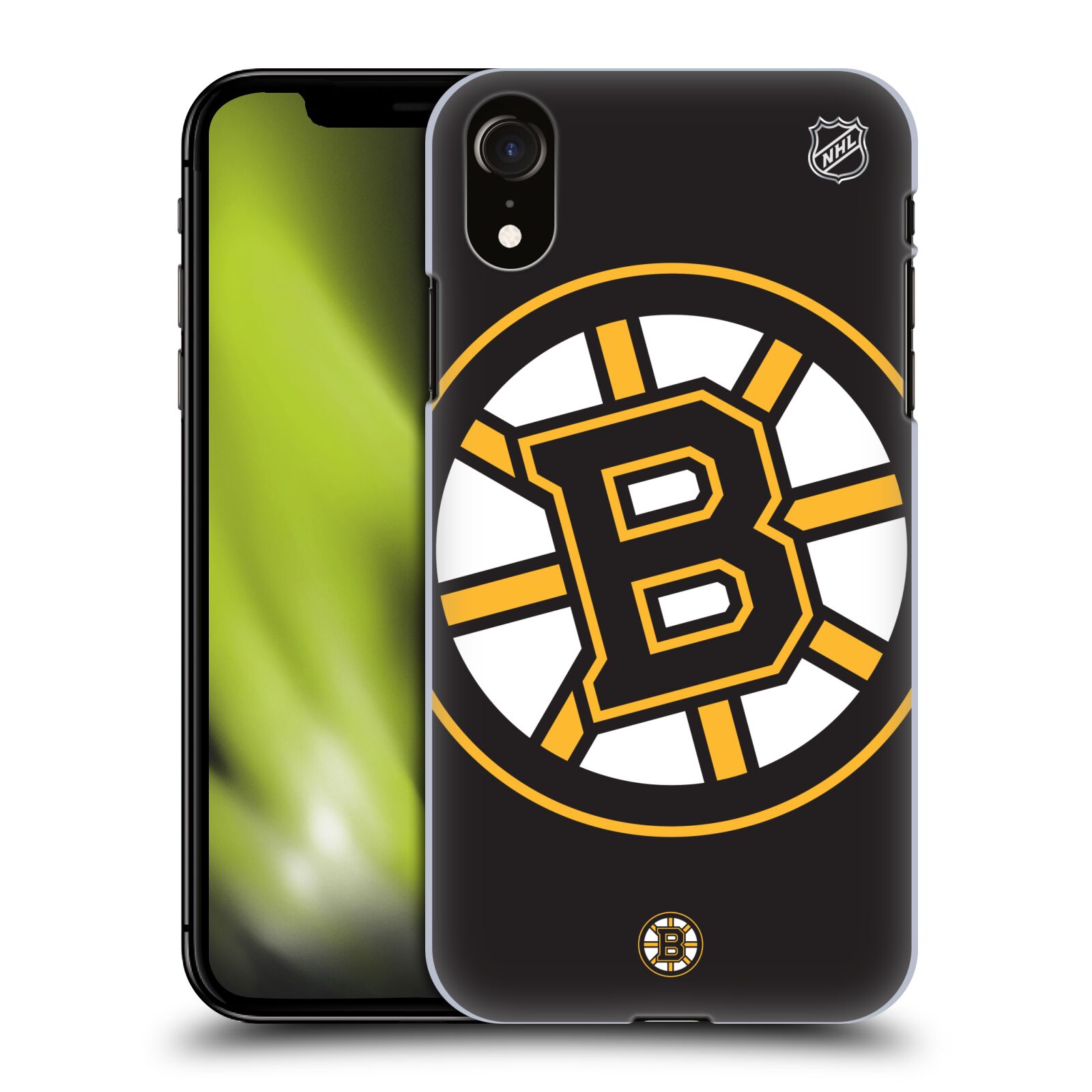 Pouzdro na mobil Apple Iphone XR - HEAD CASE - Hokej NHL - Boston Bruins - velký znak