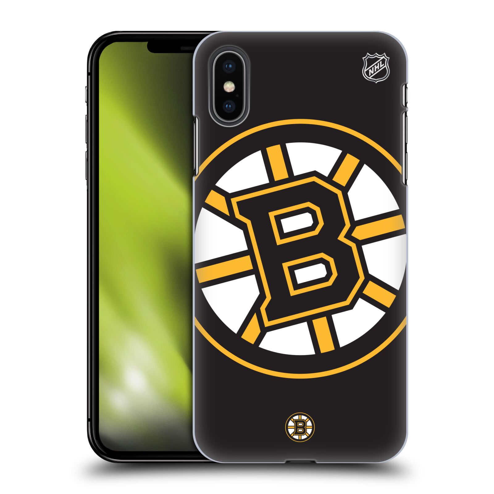 Pouzdro na mobil Apple Iphone XS MAX - HEAD CASE - Hokej NHL - Boston Bruins - velký znak