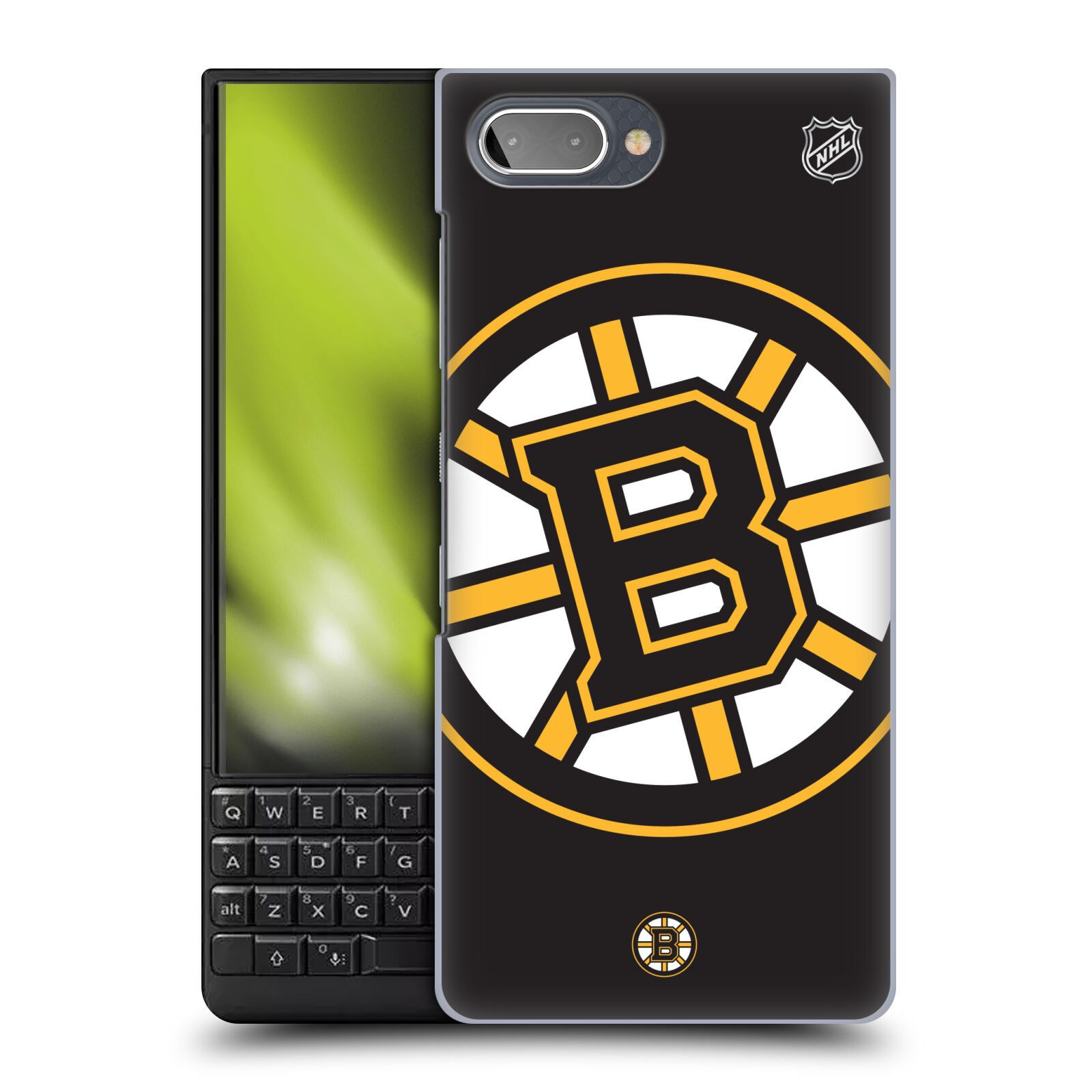 Pouzdro na mobil Blackberry KEY 2 - HEAD CASE - Hokej NHL - Boston Bruins - velký znak