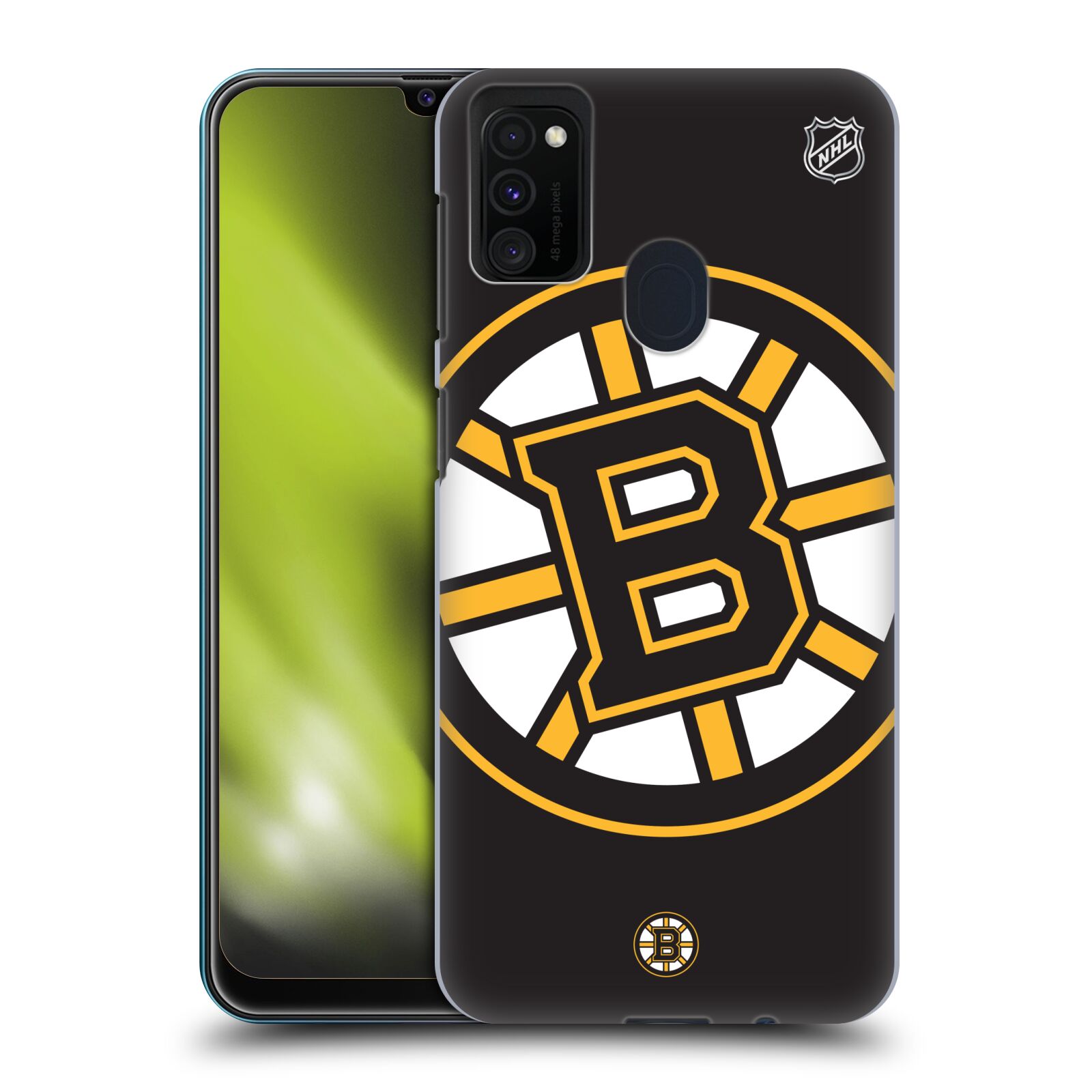 Pouzdro na mobil Samsung Galaxy M21 - HEAD CASE - Hokej NHL - Boston Bruins - velký znak