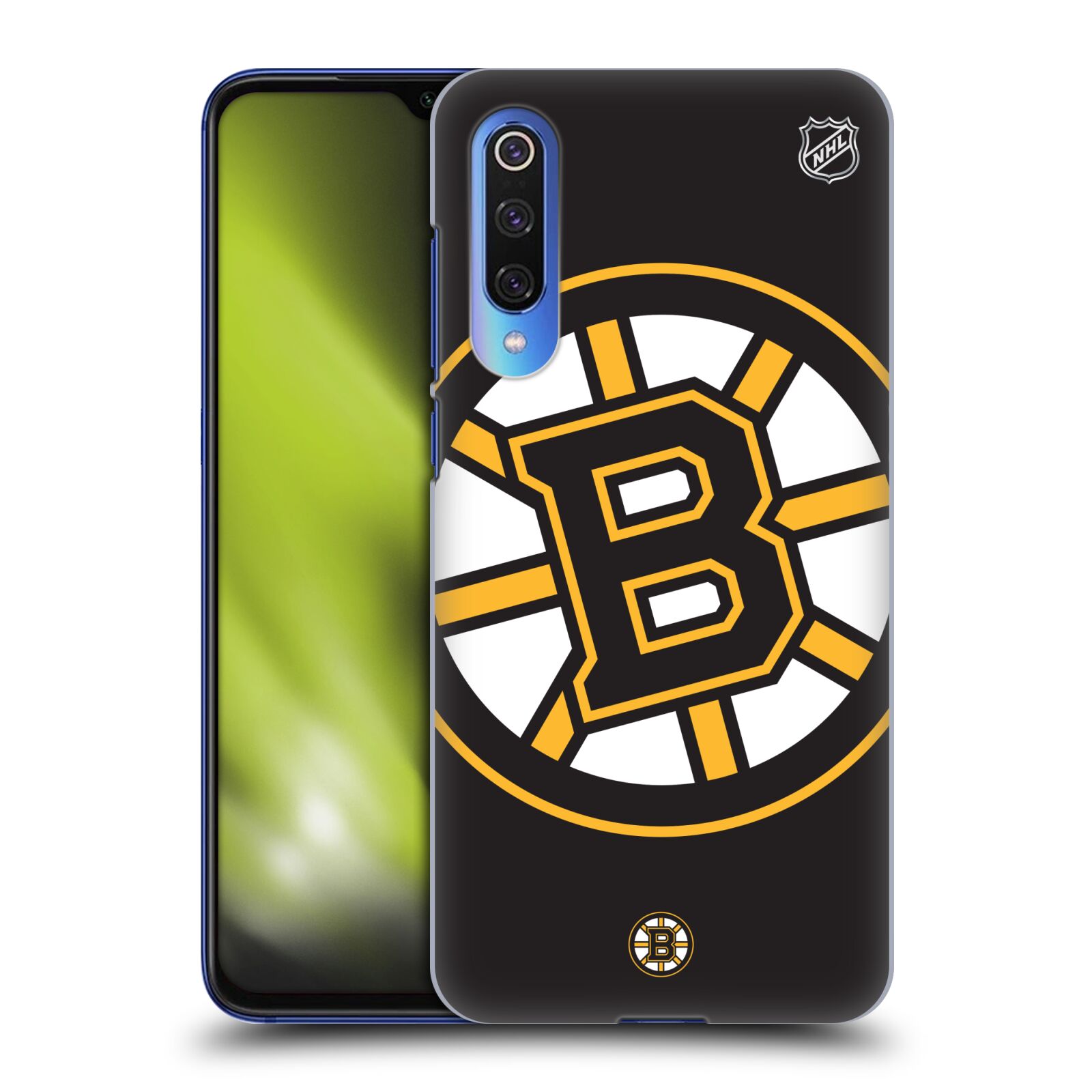 Pouzdro na mobil Xiaomi  Mi 9 SE - HEAD CASE - Hokej NHL - Boston Bruins - velký znak