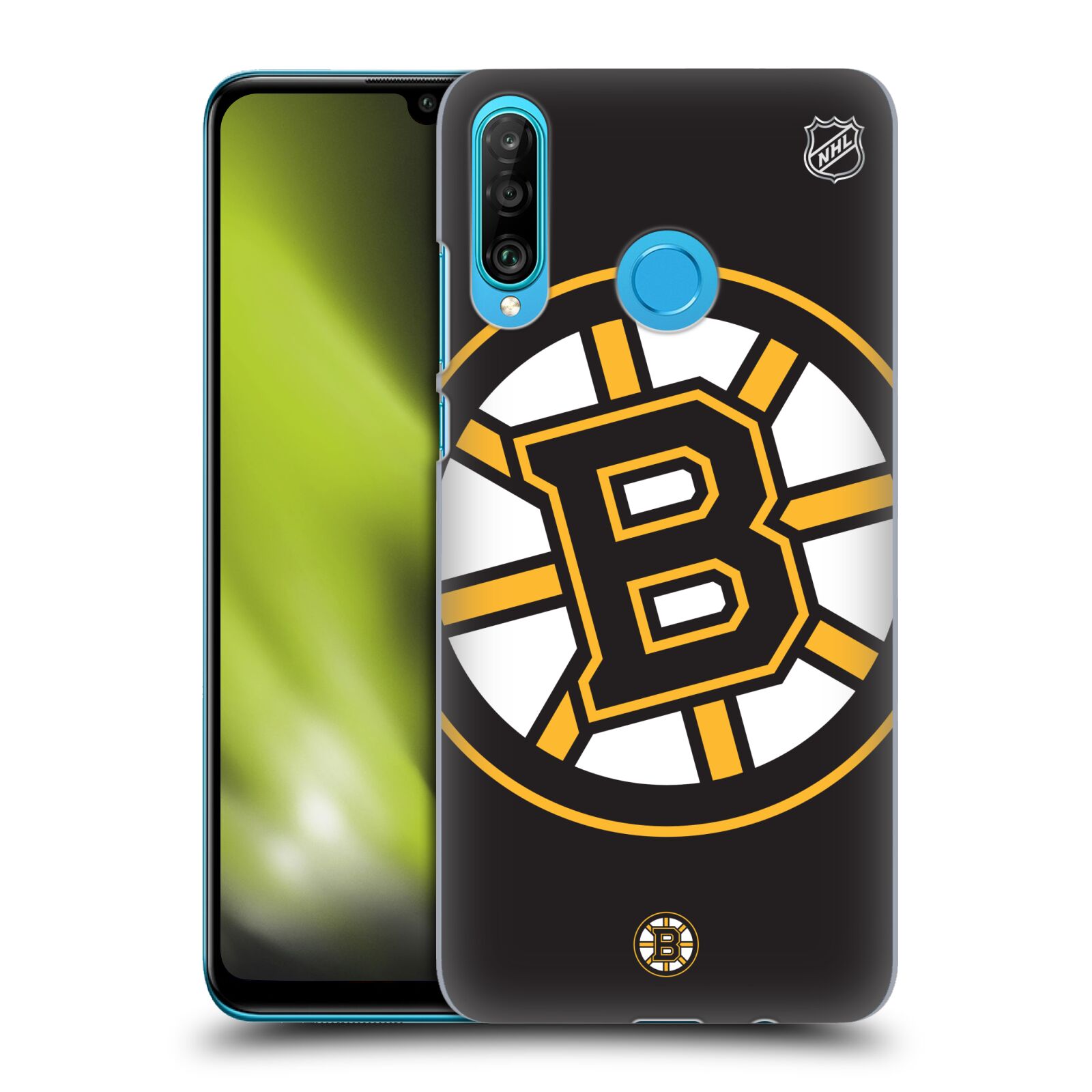 Pouzdro na mobil Huawei P30 LITE - HEAD CASE - Hokej NHL - Boston Bruins - velký znak