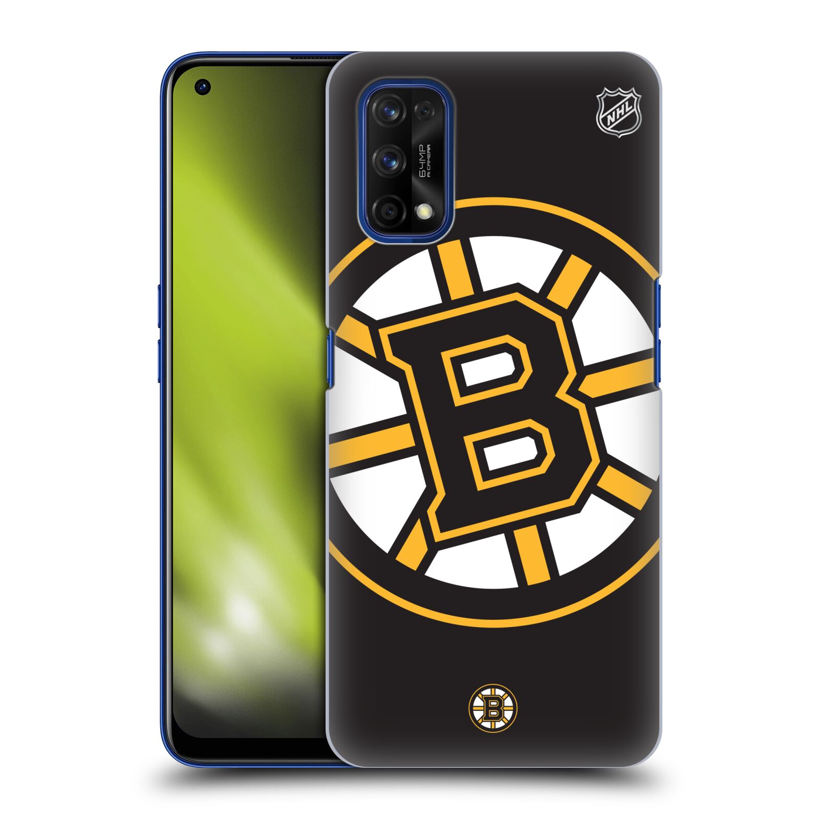 Pouzdro na mobil Realme 7 PRO - HEAD CASE - Hokej NHL - Boston Bruins - velký znak