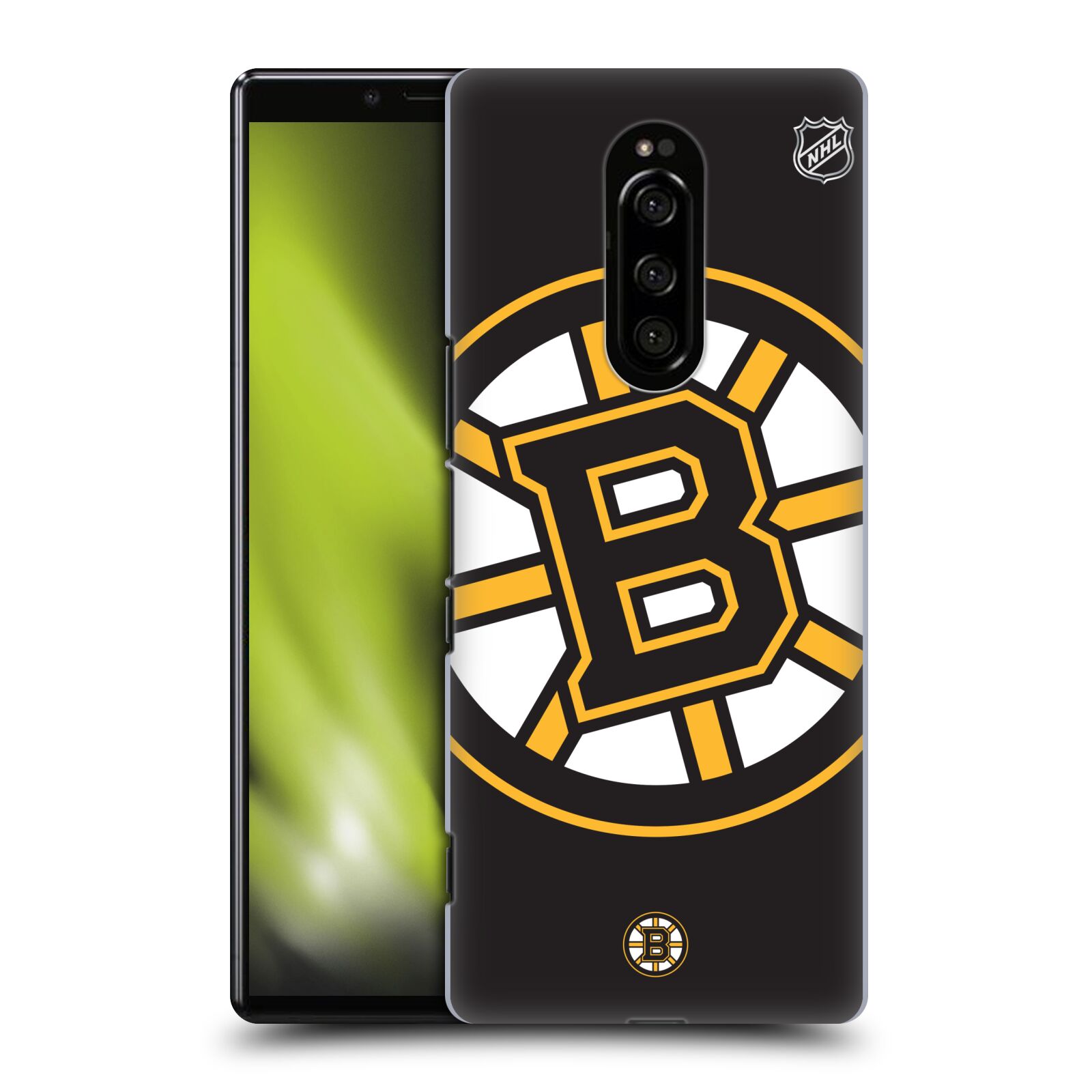 Pouzdro na mobil Sony Xperia 1 - HEAD CASE - Hokej NHL - Boston Bruins - velký znak
