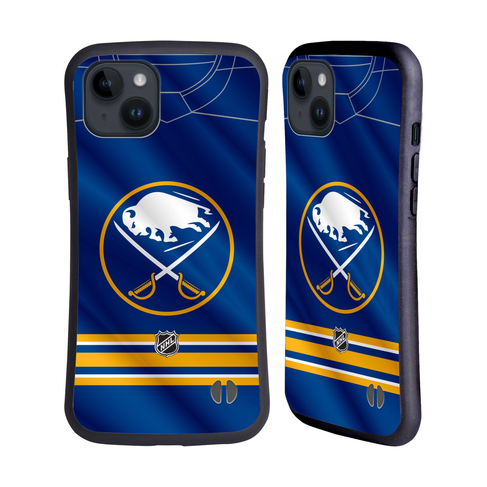 Obal na mobil Apple iPhone 15 PLUS - HEAD CASE - NHL - Buffalo Sabres znak na dresu
