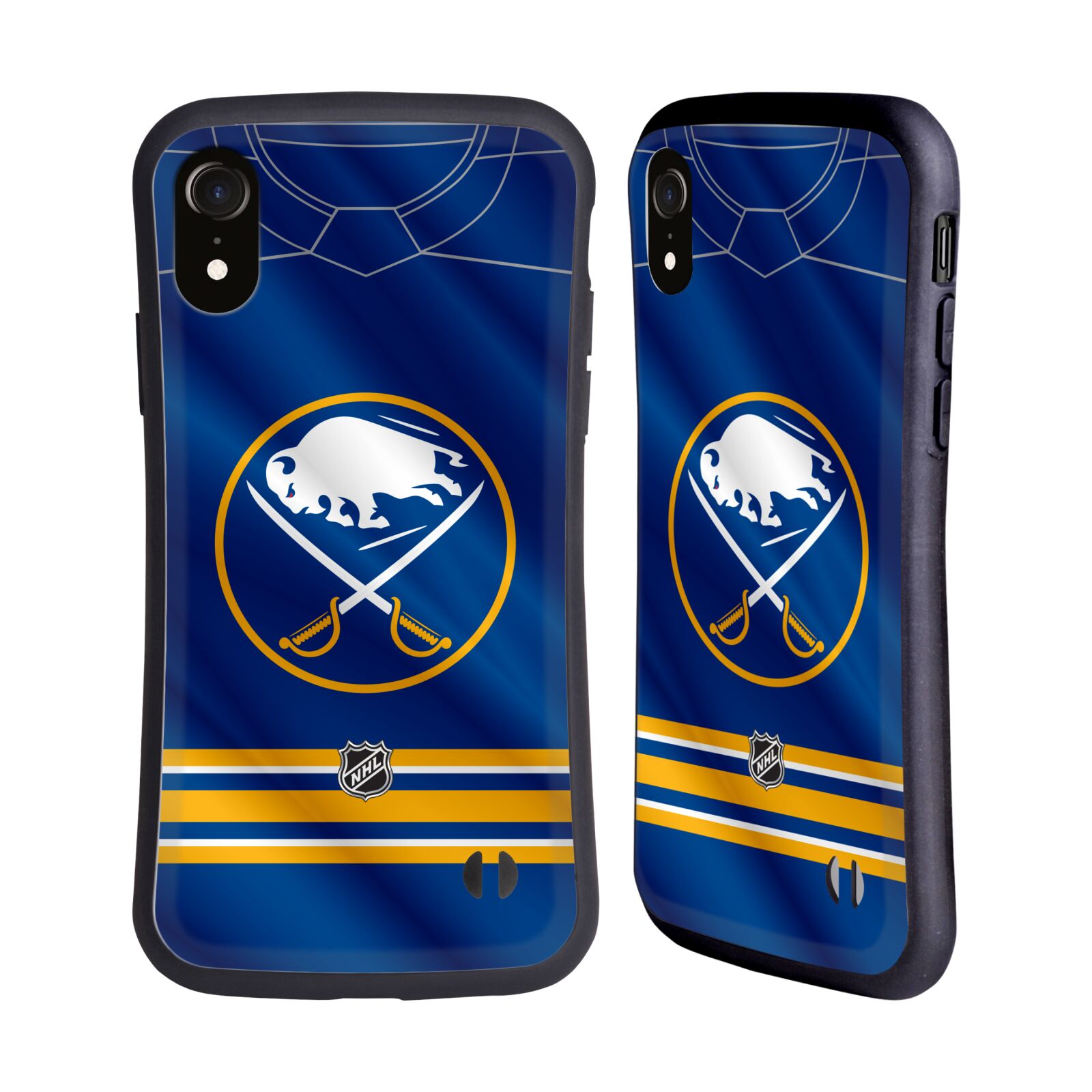 Obal na mobil Apple iPhone XR - HEAD CASE - NHL - Buffalo Sabres znak na dresu