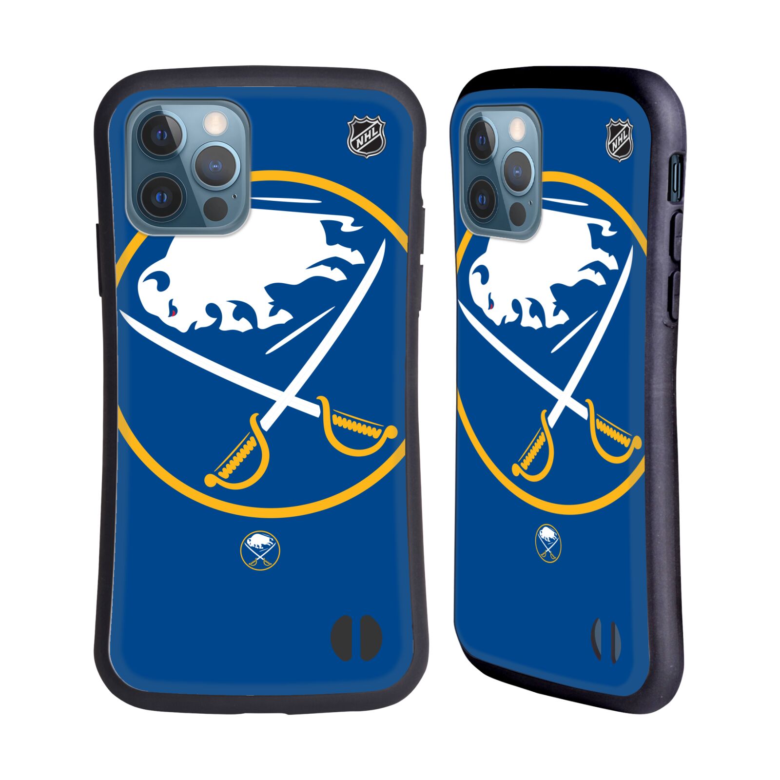Obal na mobil Apple iPhone 12 / 12 PRO - HEAD CASE - NHL - Buffalo Sabres velký znak