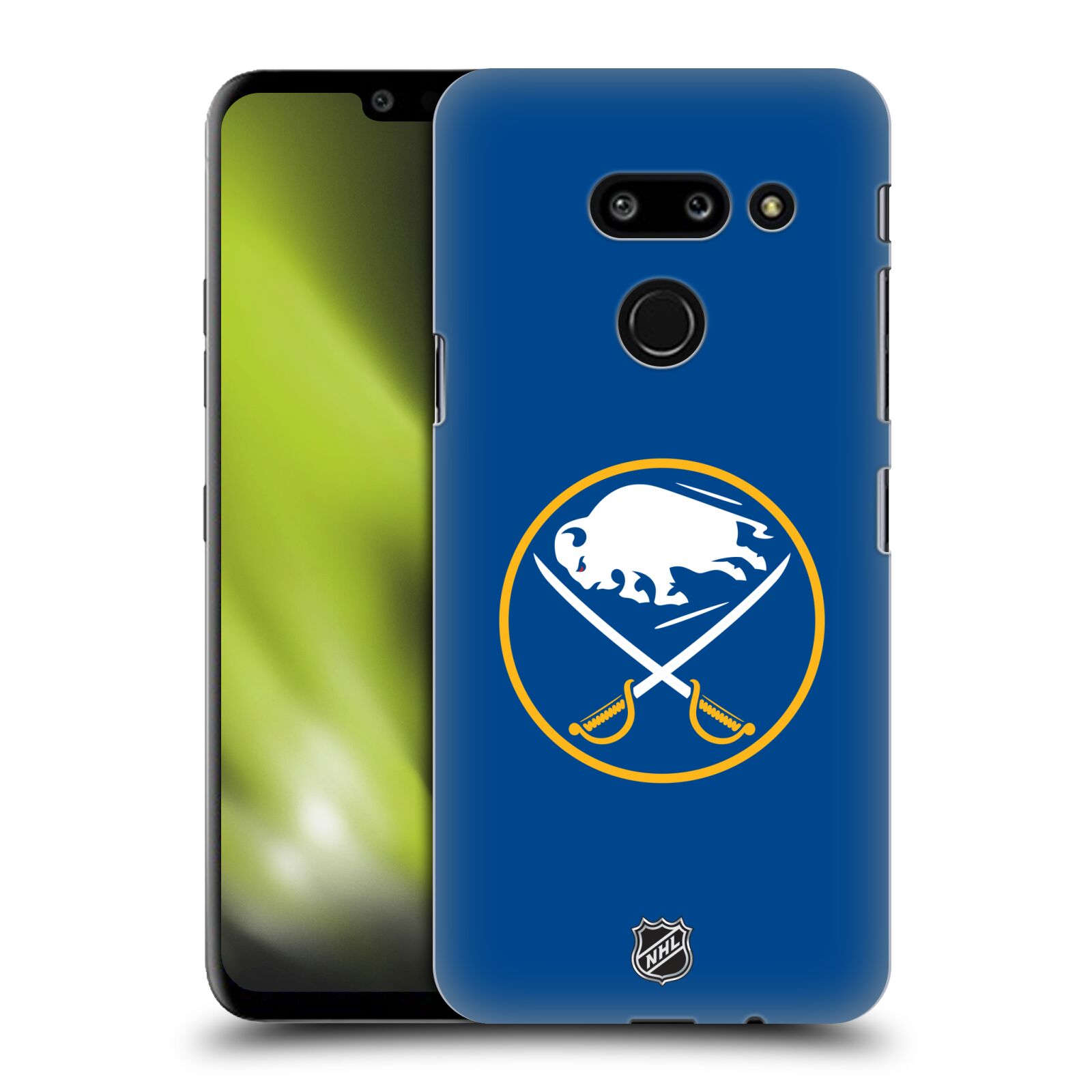 Pouzdro na mobil LG G8 ThinQ - HEAD CASE - Hokej NHL - Buffalo Sabres - modré pozadí