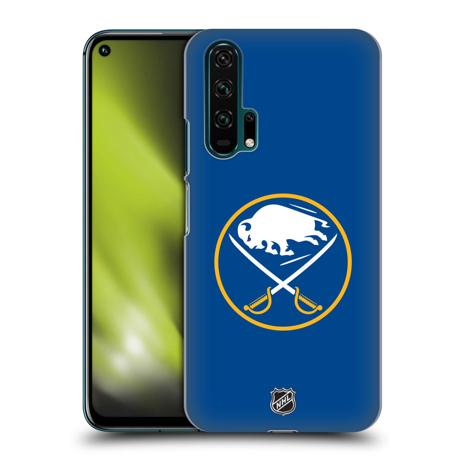 Pouzdro na mobil HONOR 20 PRO - HEAD CASE - Hokej NHL - Buffalo Sabres - modré pozadí