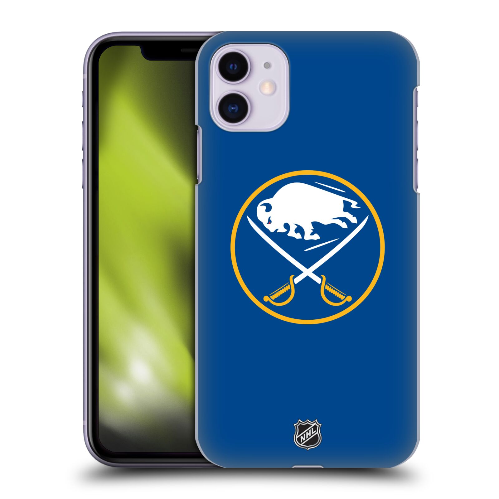 Pouzdro na mobil Apple Iphone 11 - HEAD CASE - Hokej NHL - Buffalo Sabres - modré pozadí