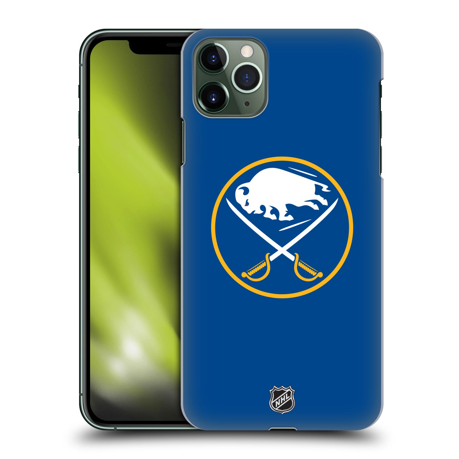 Pouzdro na mobil Apple Iphone 11 PRO MAX - HEAD CASE - Hokej NHL - Buffalo Sabres - modré pozadí