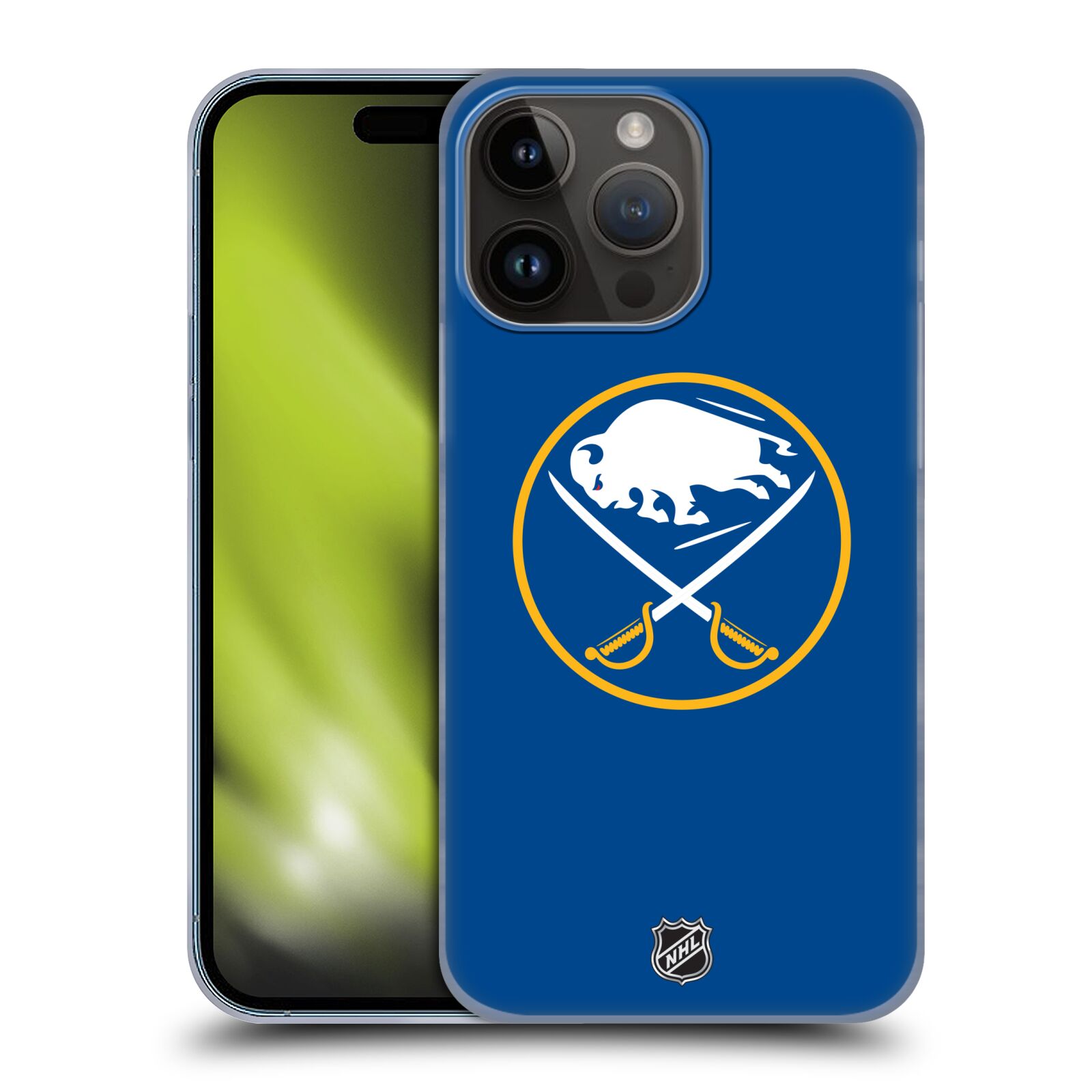 Plastový obal HEAD CASE na mobil Apple Iphone 15 PRO MAX  Hokej NHL - Buffalo Sabres - modré pozadí