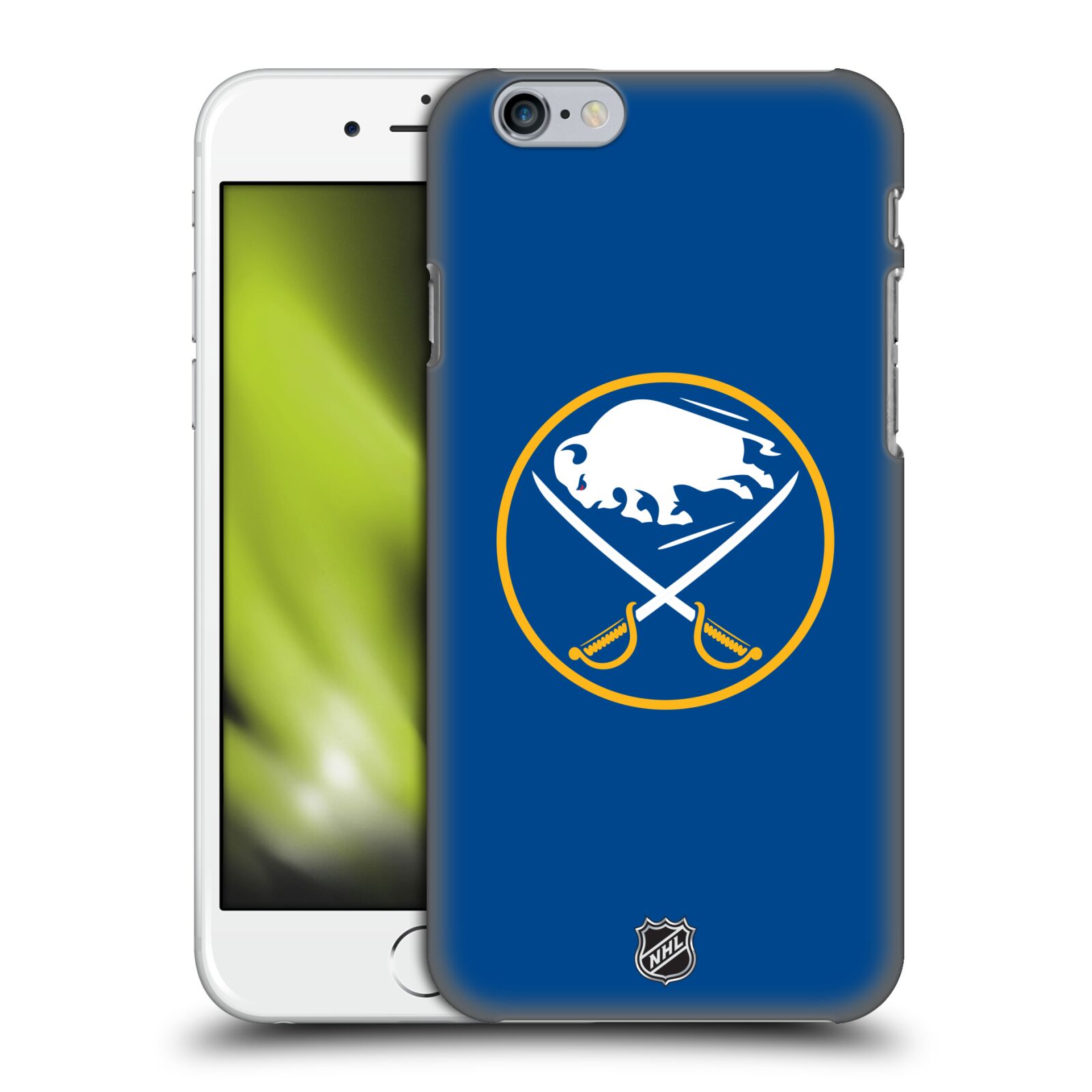 Pouzdro na mobil Apple Iphone 6/6S - HEAD CASE - Hokej NHL - Buffalo Sabres - modré pozadí