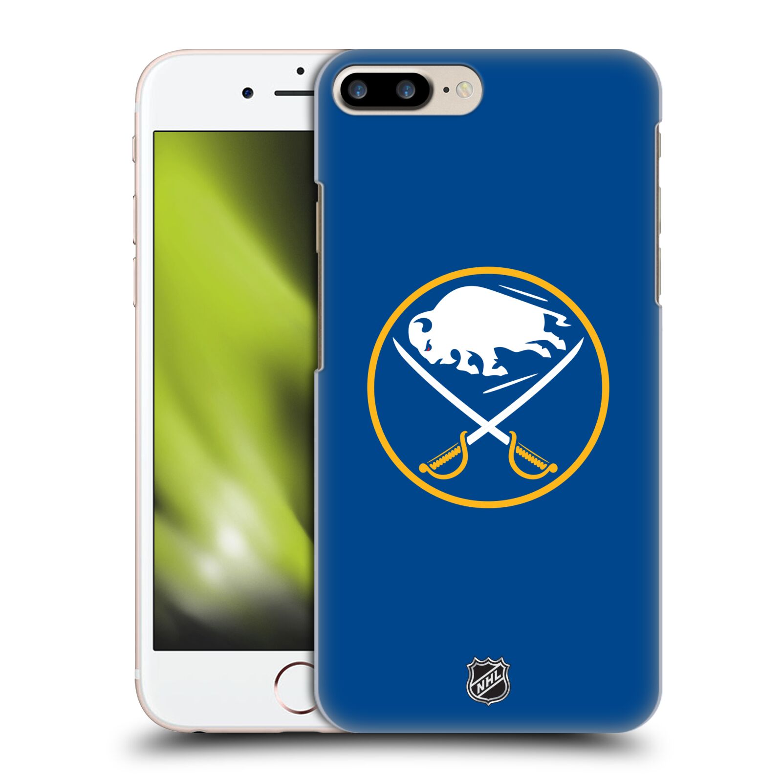 Pouzdro na mobil Apple Iphone 7/8 PLUS - HEAD CASE - Hokej NHL - Buffalo Sabres - modré pozadí