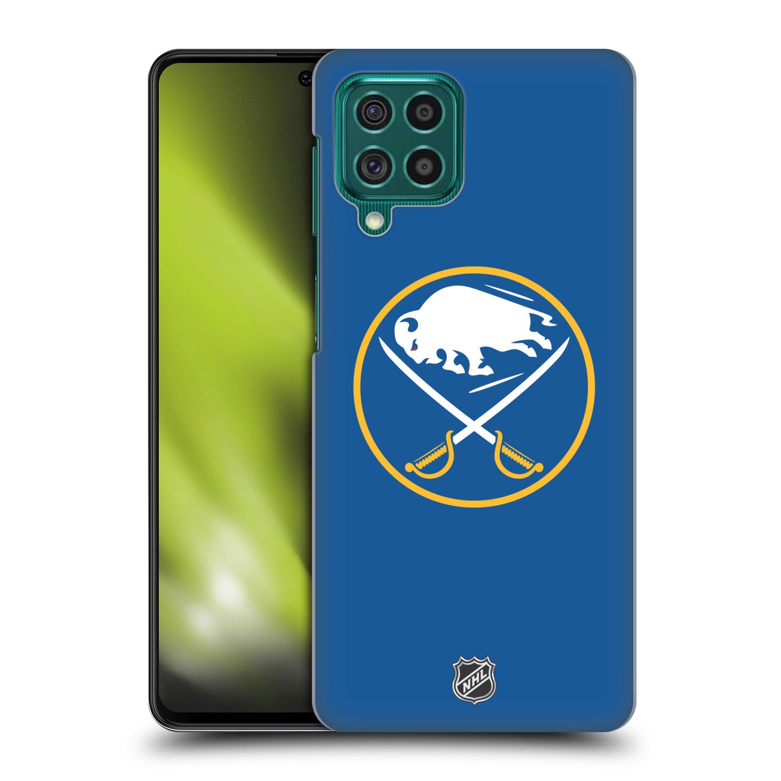 Pouzdro na mobil Samsung Galaxy M62 - HEAD CASE - Hokej NHL - Buffalo Sabres - modré pozadí