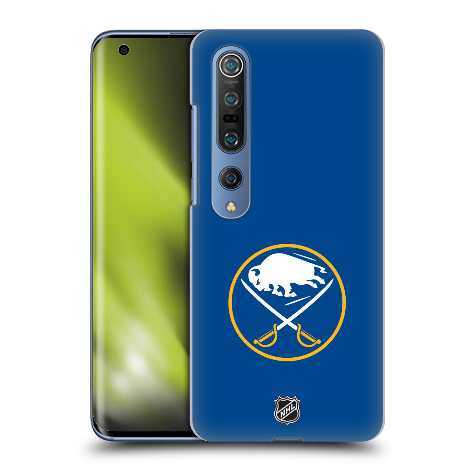 Pouzdro na mobil Xiaomi  Mi 10 5G / Mi 10 5G PRO - HEAD CASE - Hokej NHL - Buffalo Sabres - modré pozadí