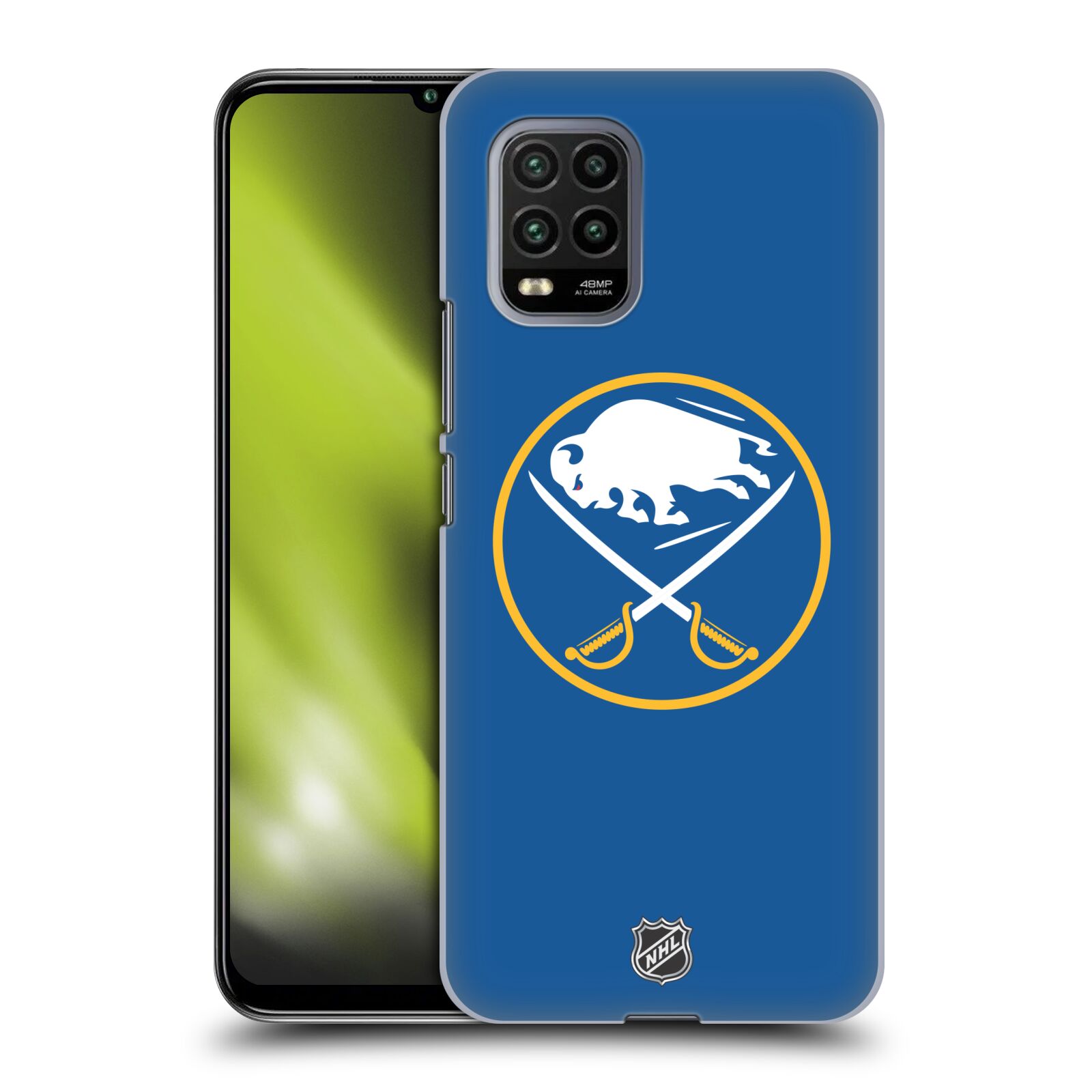 Pouzdro na mobil Xiaomi  Mi 10 LITE / Mi 10 LITE 5G - HEAD CASE - Hokej NHL - Buffalo Sabres - modré pozadí