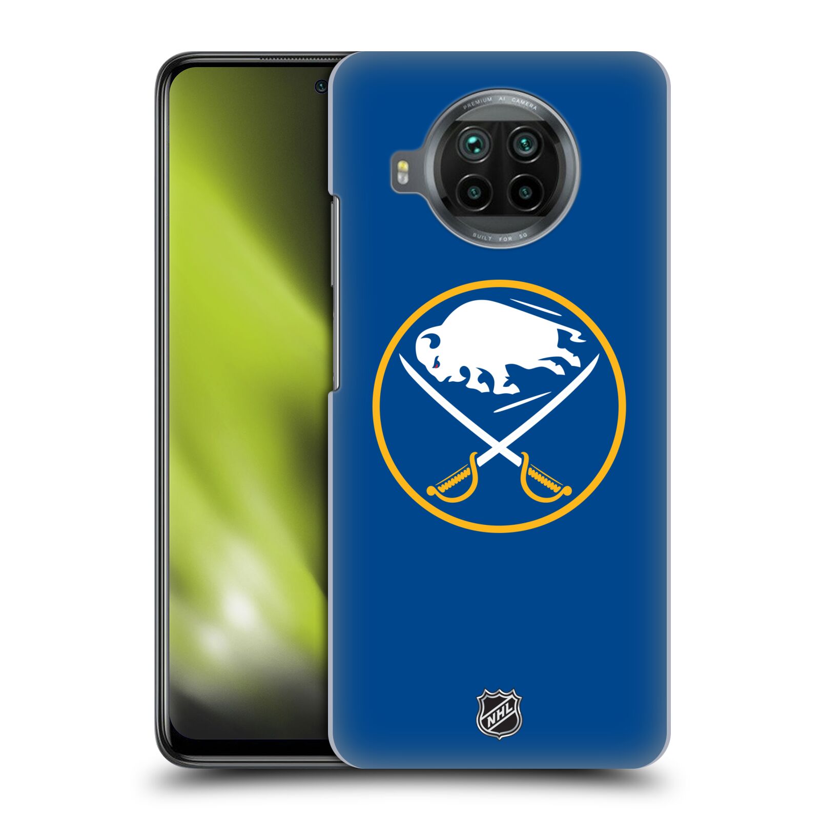 Pouzdro na mobil Xiaomi  Mi 10T LITE 5G - HEAD CASE - Hokej NHL - Buffalo Sabres - modré pozadí