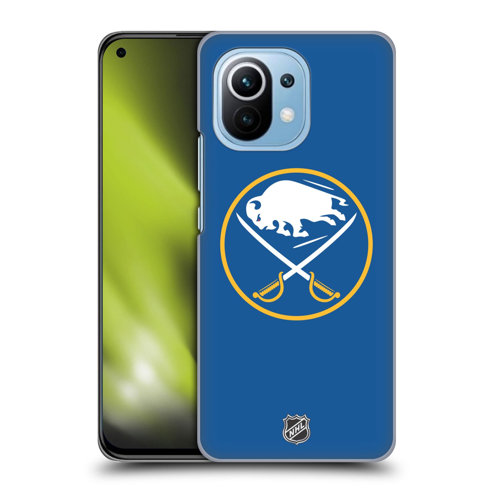 Pouzdro na mobil Xiaomi  Mi 11 - HEAD CASE - Hokej NHL - Buffalo Sabres - modré pozadí